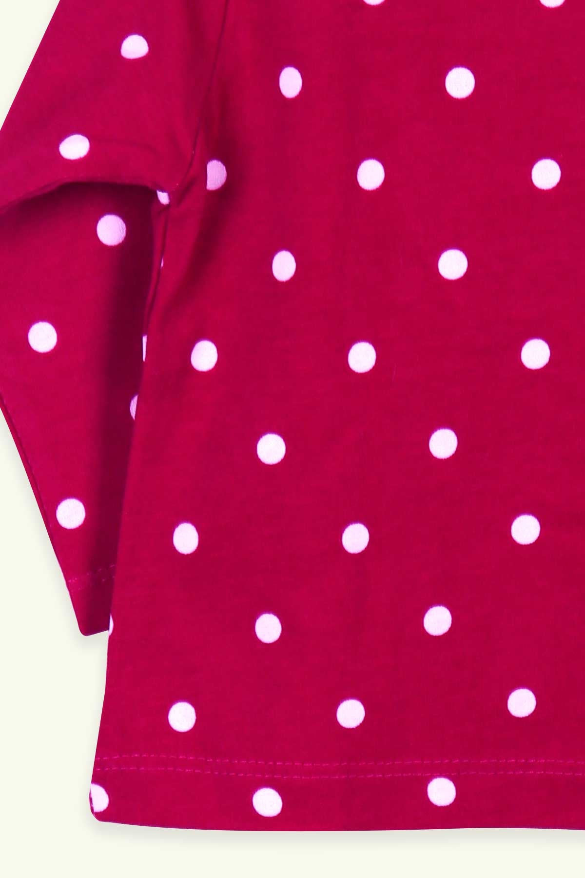 Breeze Kız Çocuk Pijama Takımı Puantiyeli Fuşya (9 Ay-8 Yaş)