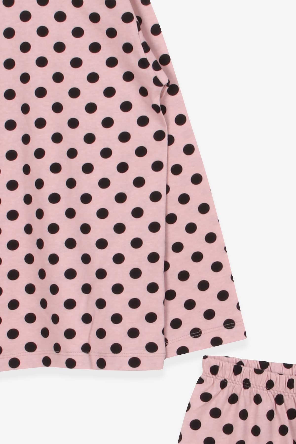 Breeze Kız Çocuk Pijama Takımı Puantiye Desenli Pudra (9-12 Yaş)