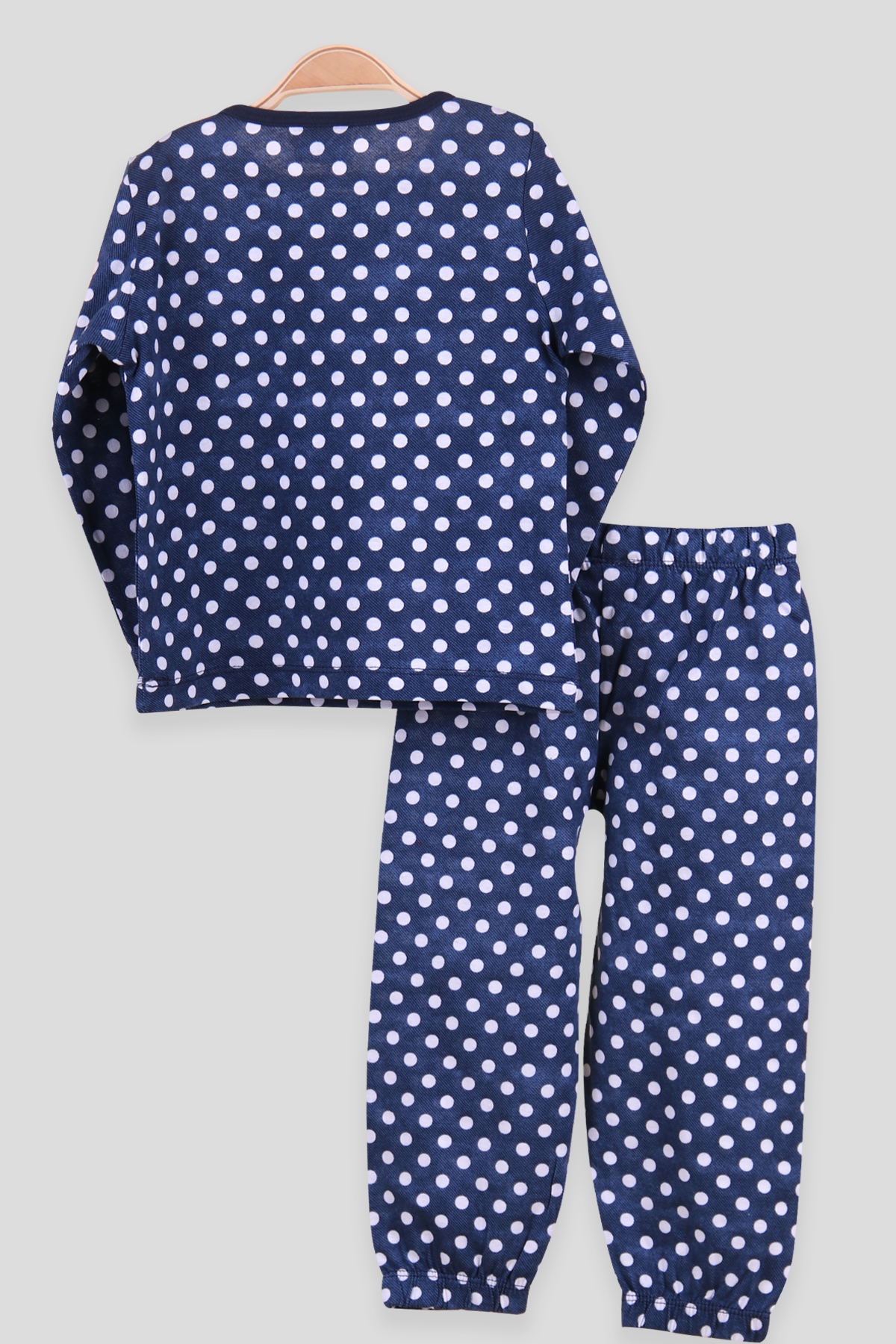 Breeze Kız Çocuk Pijama Takımı Puantiyeli Lacivert (2-6 Yaş)