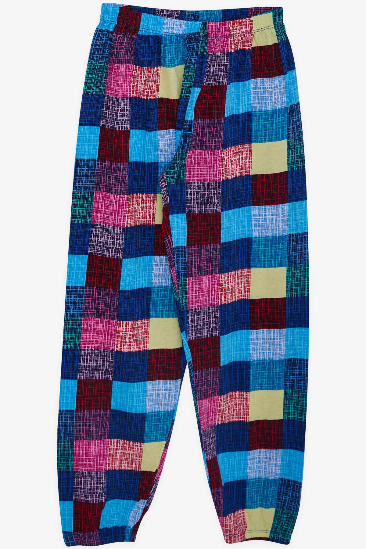 Breeze Kız Çocuk Pijama Takımı Renkli Ekose Desenli Karışık Renk (9-14 Yaş)