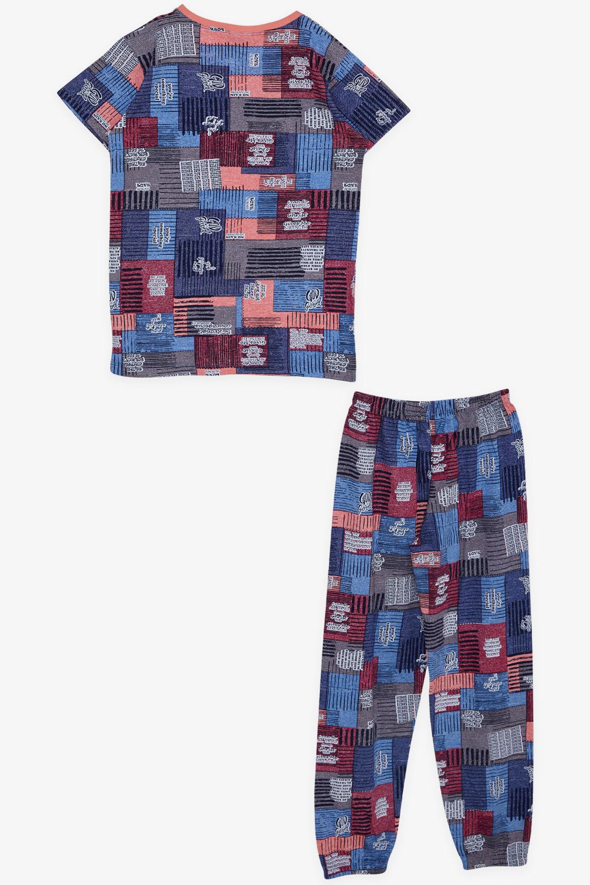 Breeze Kız Çocuk Pijama Takımı Renkli Yazı Desenli Karışık Renk (9-14 Yaş)