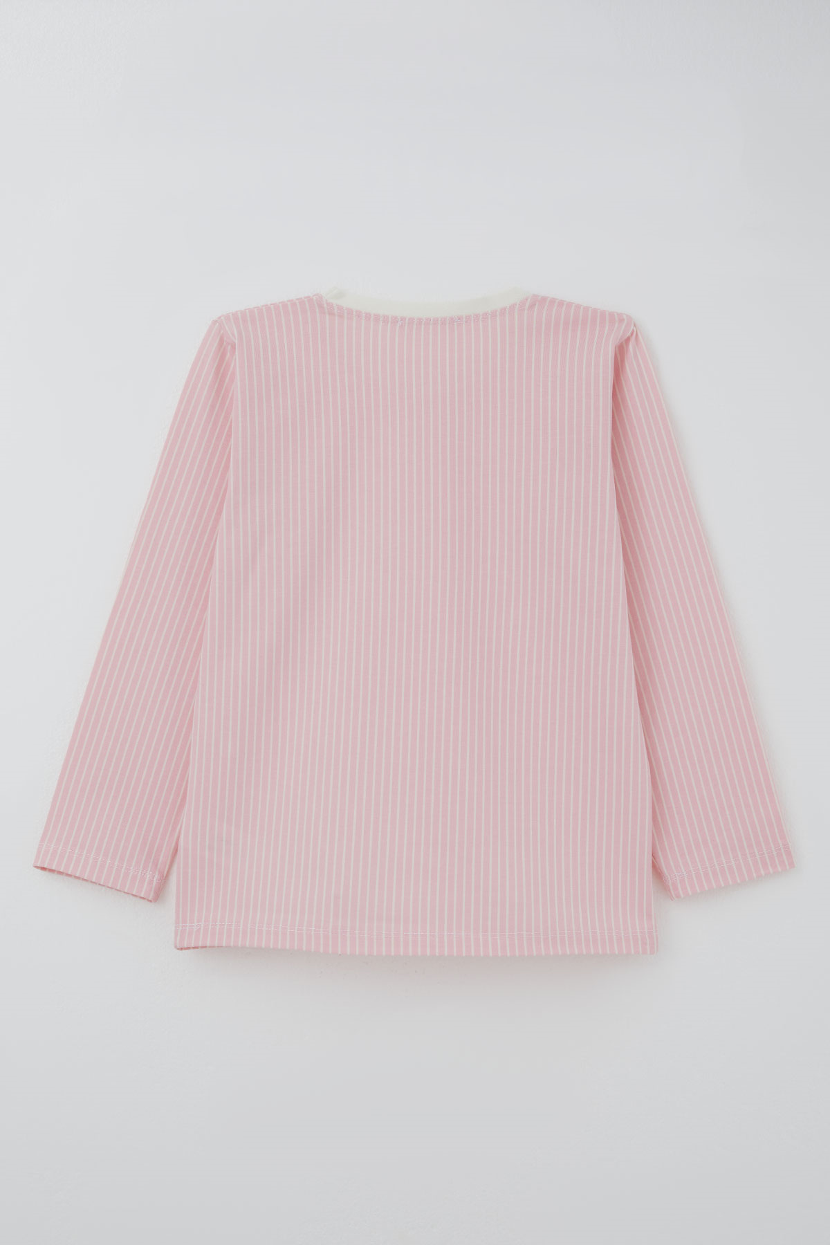 Breeze Kız Çocuk Pijama Takımı Rüya Çizgili Pembe (4-8 Yaş)