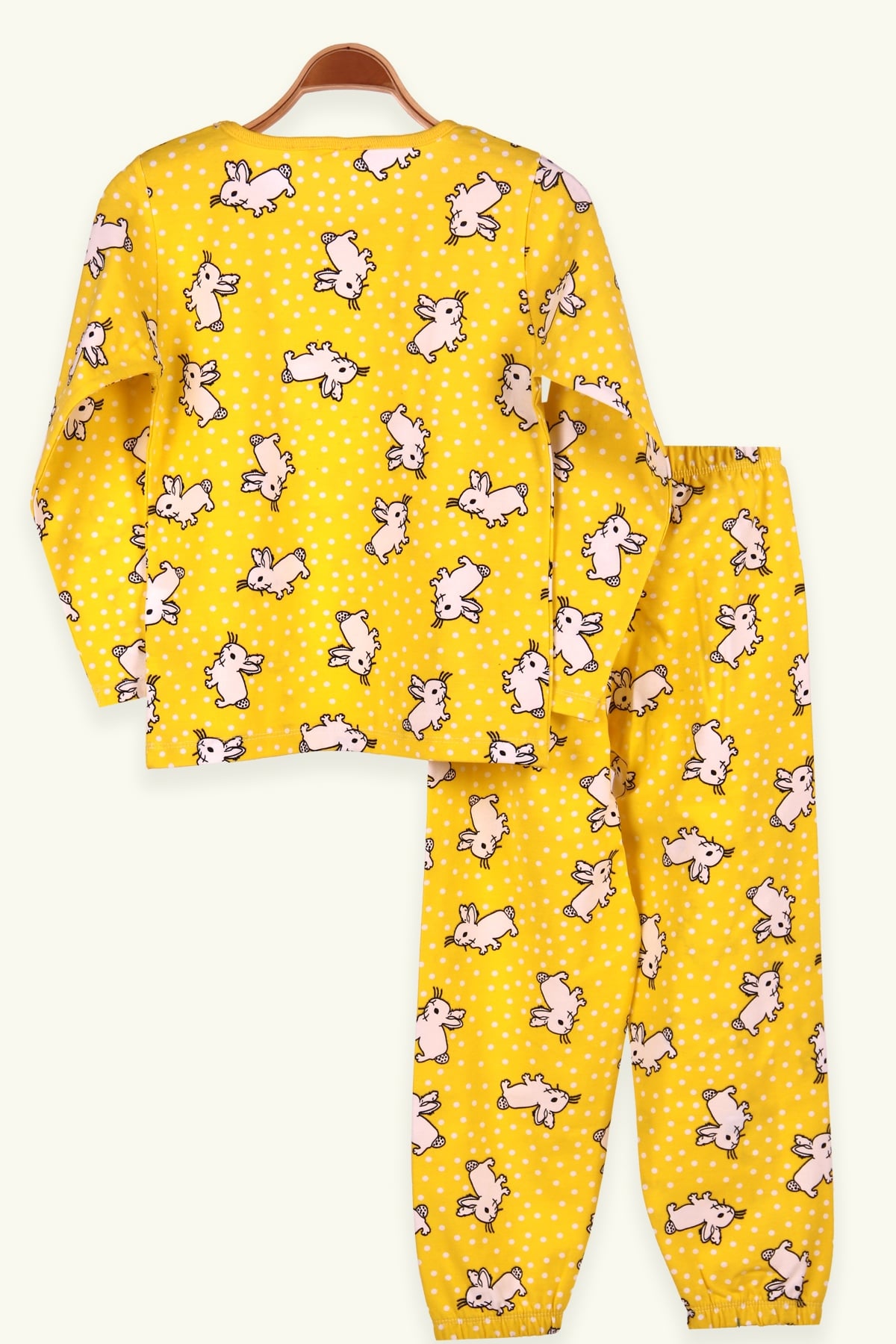 Breeze Kız Çocuk Pijama Takımı Tavşanlı Sarı (6-10 Yaş)