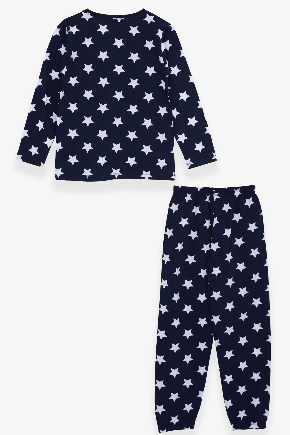 Breeze Kız Çocuk Pijama Takımı Yıldız Desenli Lacivert (9-14 Yaş)
