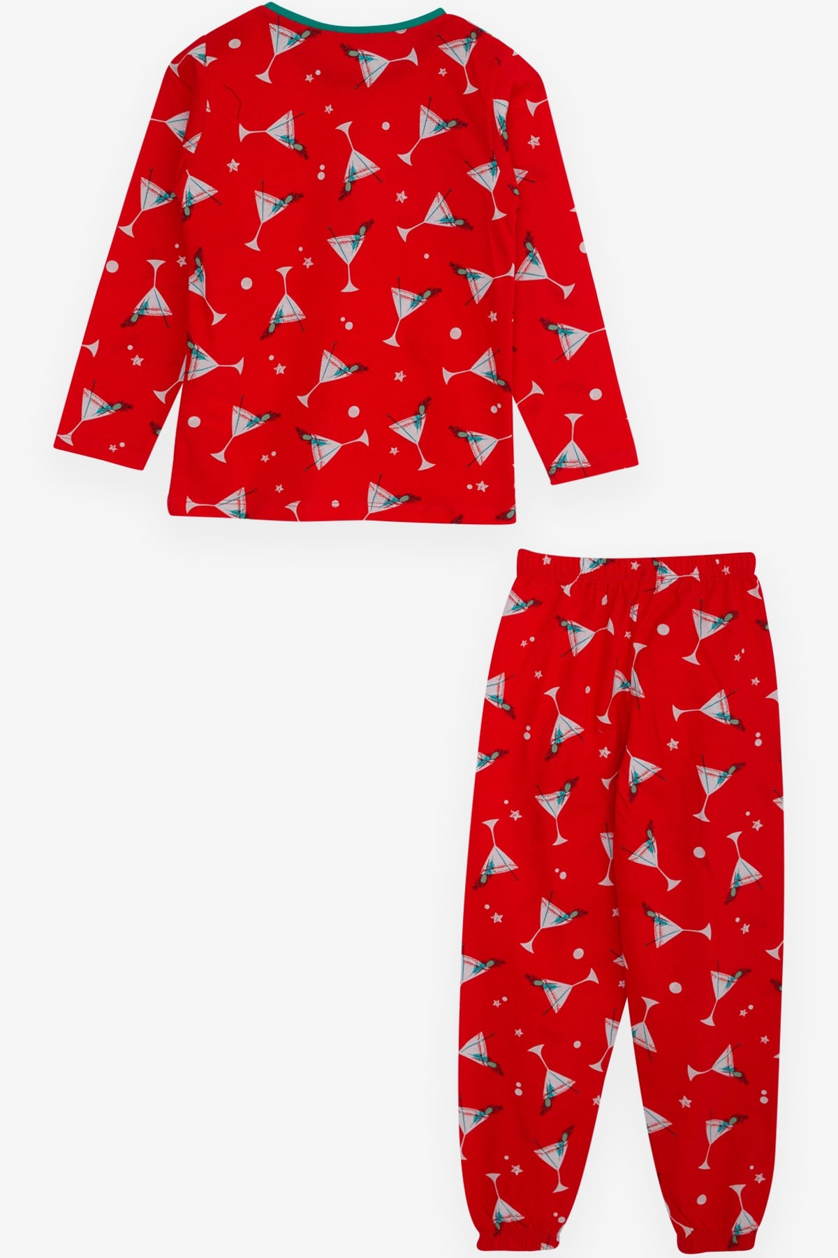 Breeze Kız Çocuk Pijama Takımı Yıldız Desenli Narçiçeği (4-8 Yaş)
