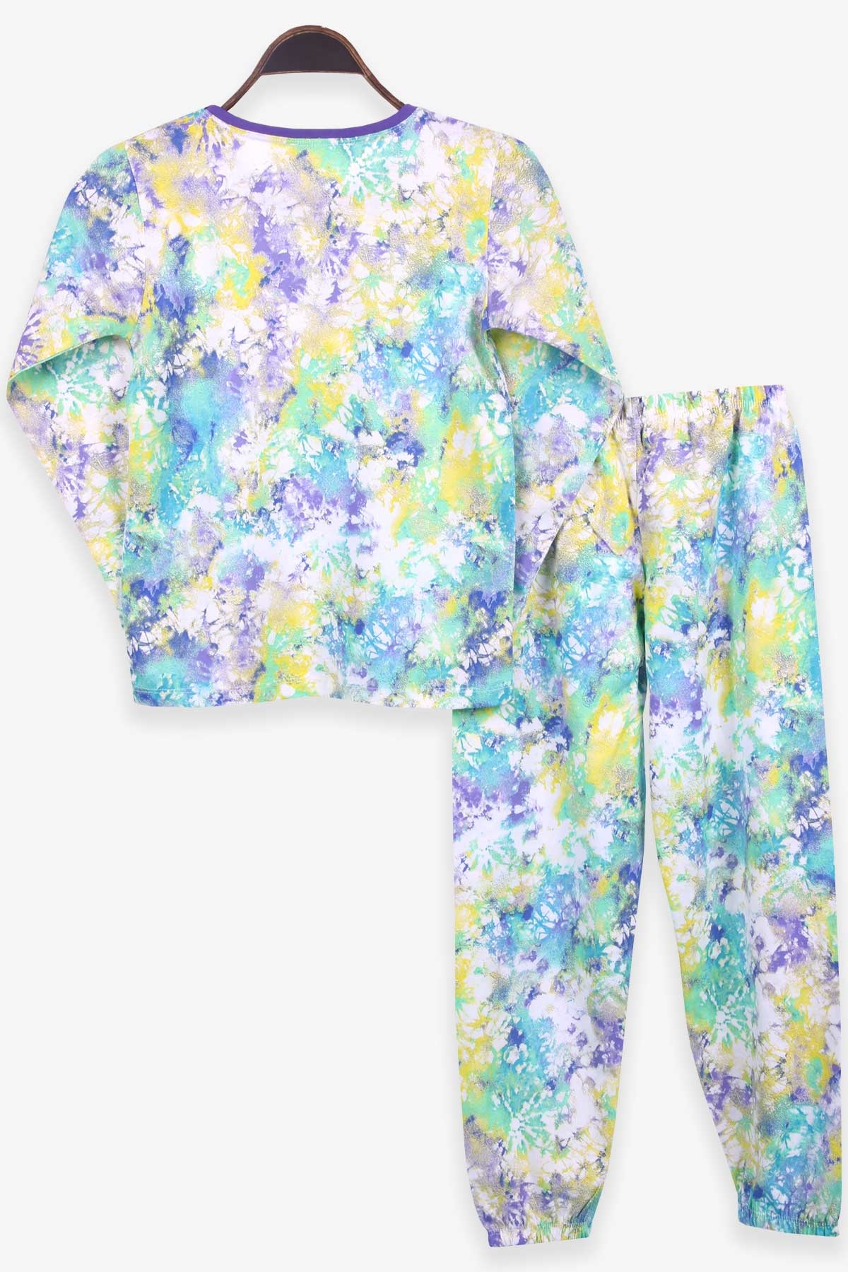 Breeze Kız Çocuk Pijama Takımıı Batik Desenli Karışık Renk (9-12 Yaş)
