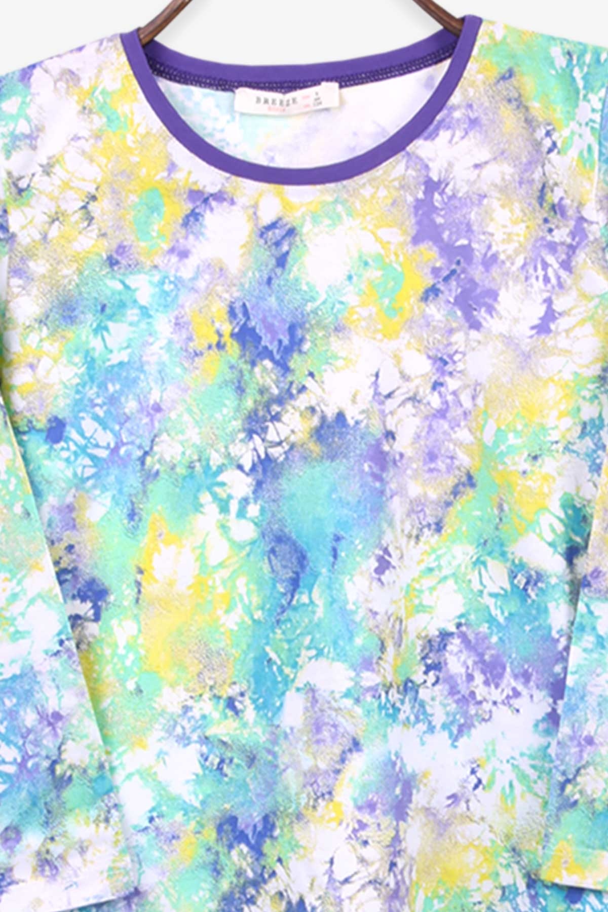 Breeze Kız Çocuk Pijama Takımıı Batik Desenli Karışık Renk (9-12 Yaş)