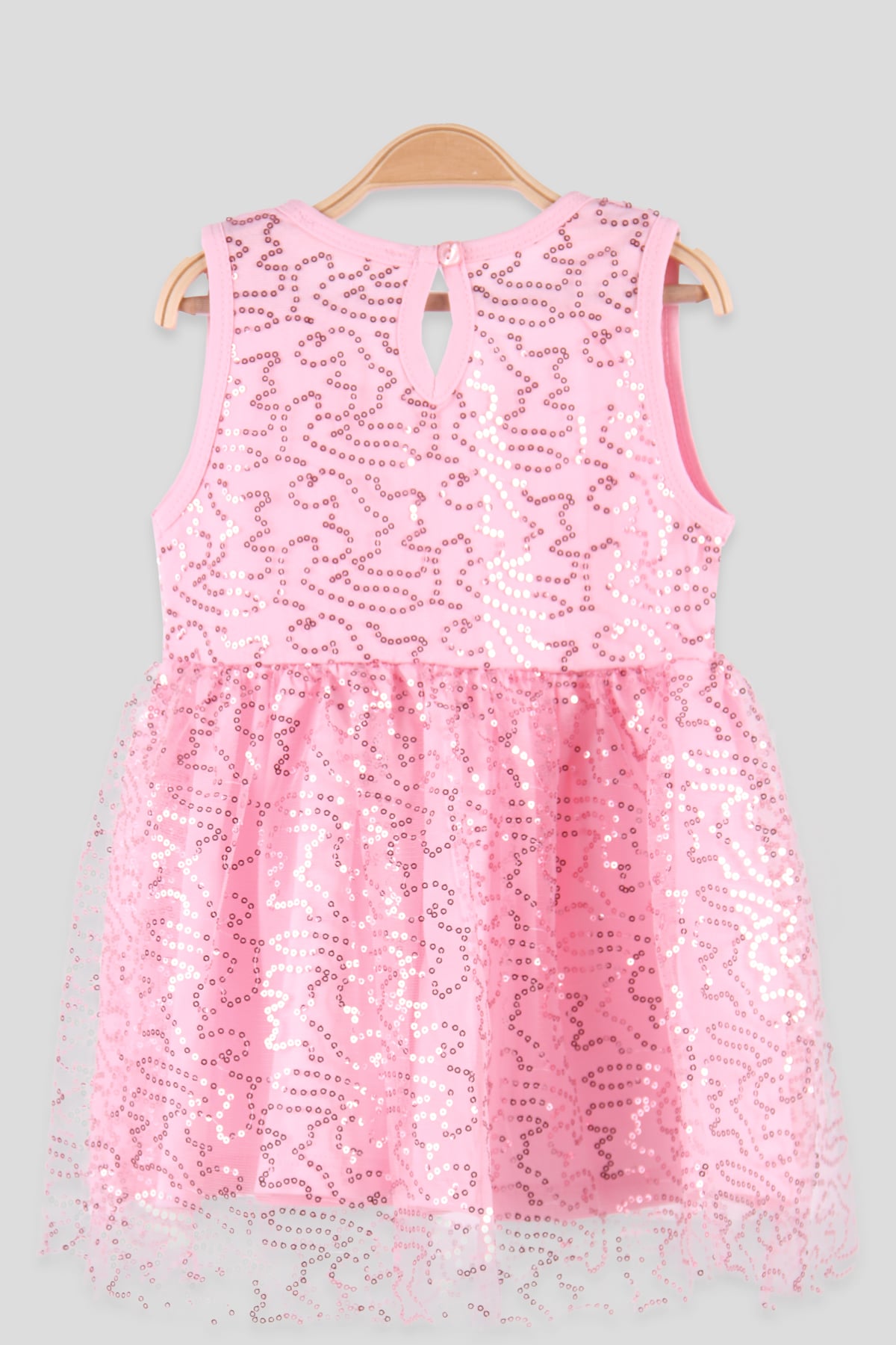 Breeze Kız Çocuk Pullu Elbise Pembe (8-14 Yaş)