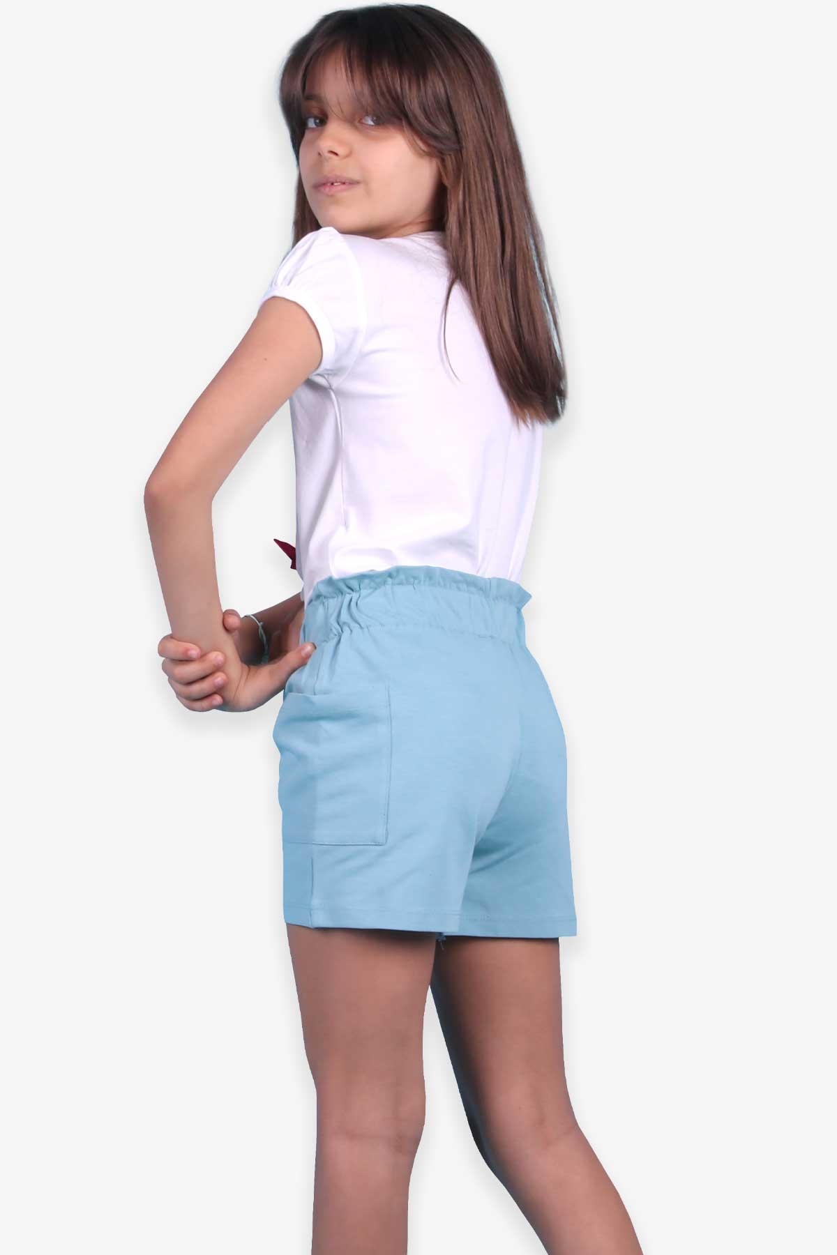 Breeze Kız Çocuk Şort Basic Cepli Mint Yeşili (8-11 Yaş)