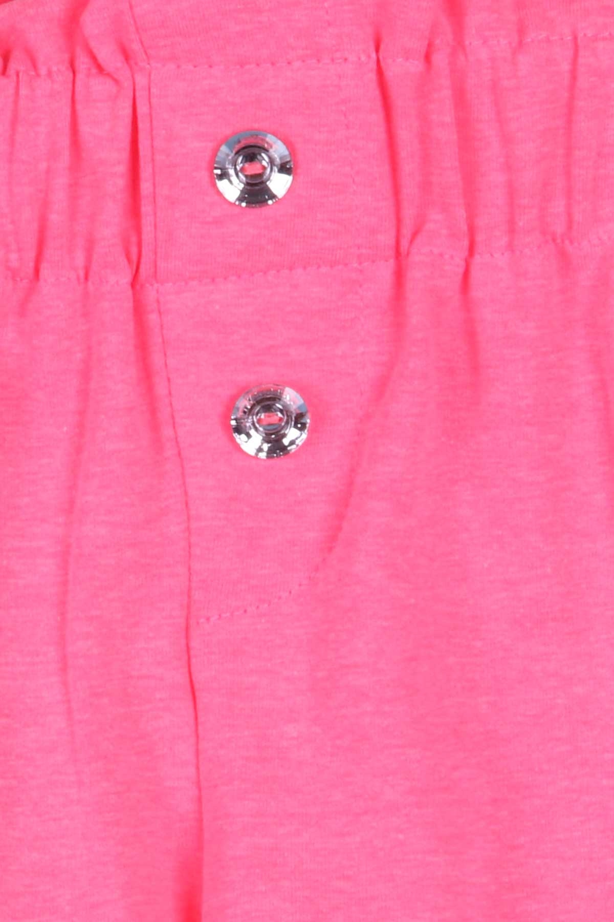 Breeze Kız Çocuk Şort Basic Cepli Neon Pembe (8-12 Yaş)