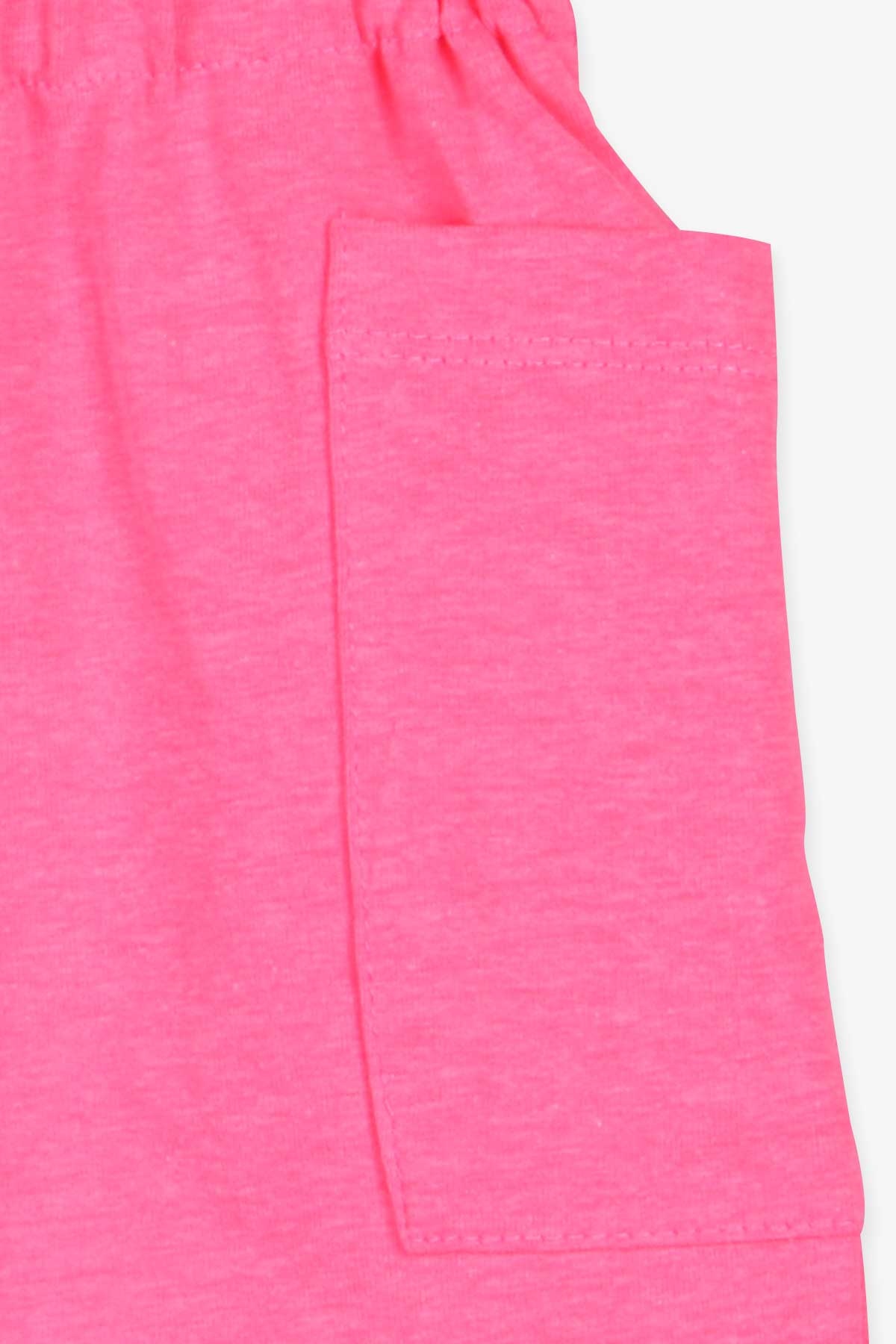 Breeze Kız Çocuk Şort Basic Cepli Neon Pembe (8-12 Yaş)