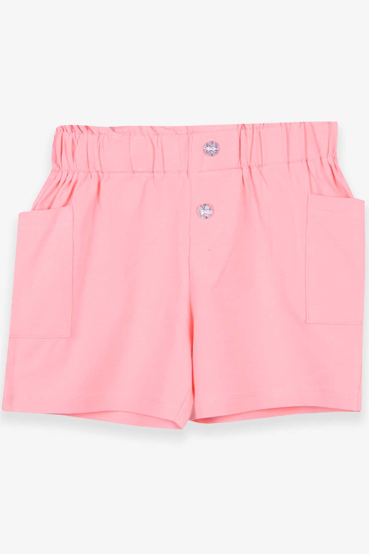 Breeze Kız Çocuk Şort Basic Cepli Somon (8-12 Yaş)