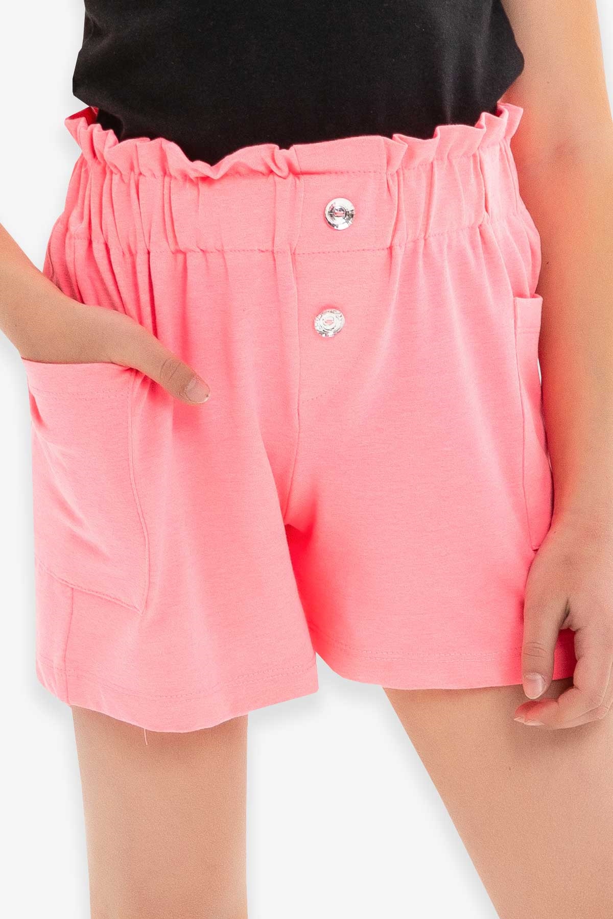 Breeze Kız Çocuk Şort Basic Cepli Somon (8-12 Yaş)