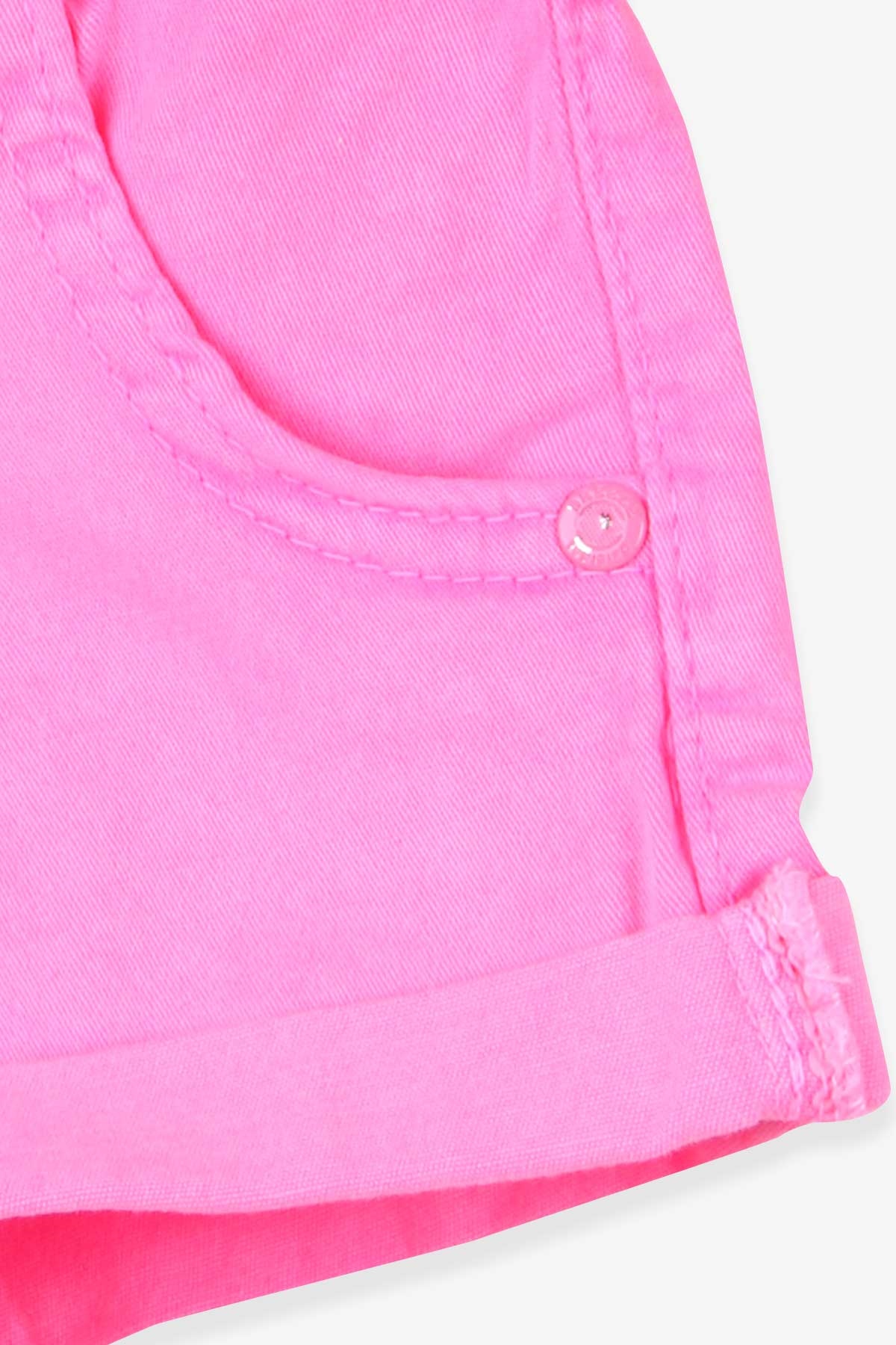 Breeze Kız Çocuk Şort Bileklikli Neon Pembe (8-14 Yaş)