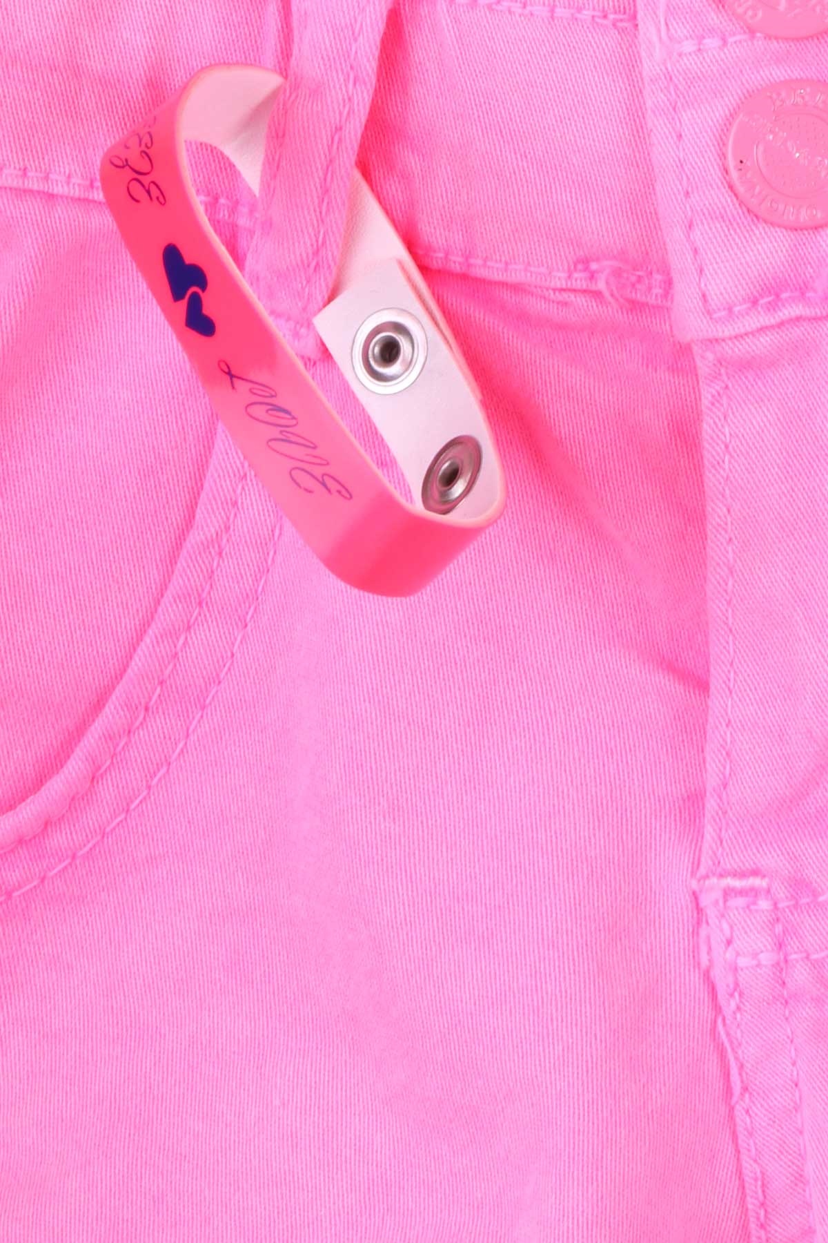Breeze Kız Çocuk Şort Bileklikli Neon Pembe (8-14 Yaş)