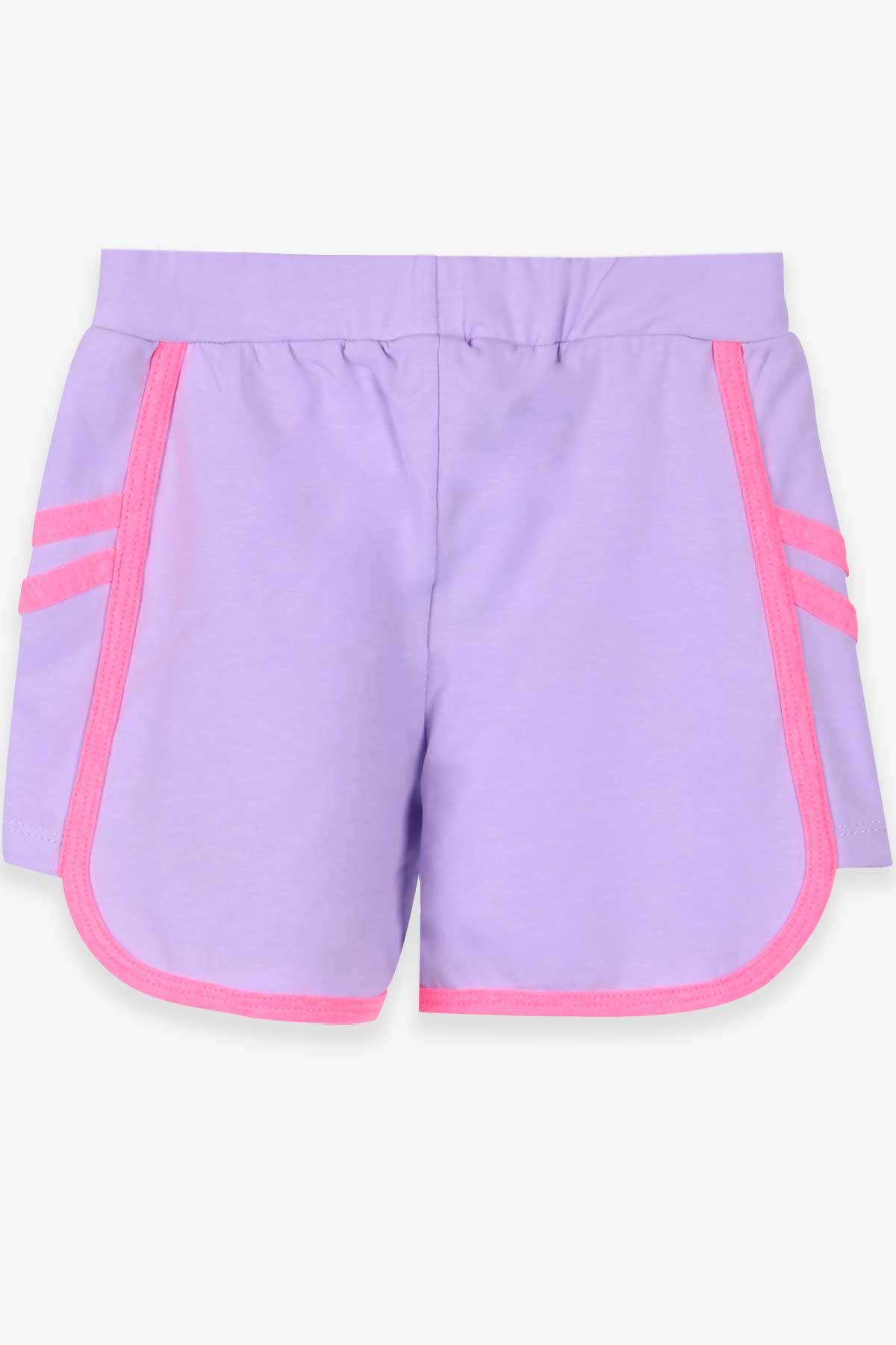 Breeze Kız Çocuk Şort Kalpli Lila (8-12 Yaş)