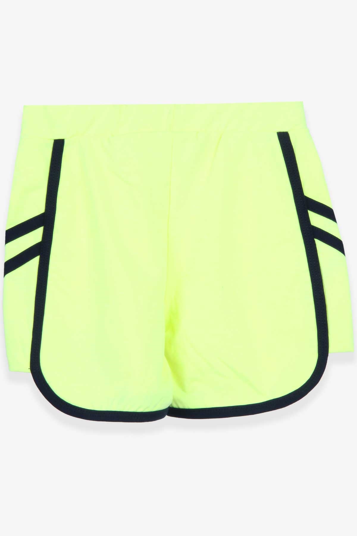 Breeze Kız Çocuk Şort Pullu Kalpli Neon Yeşil (3-7 Yaş)