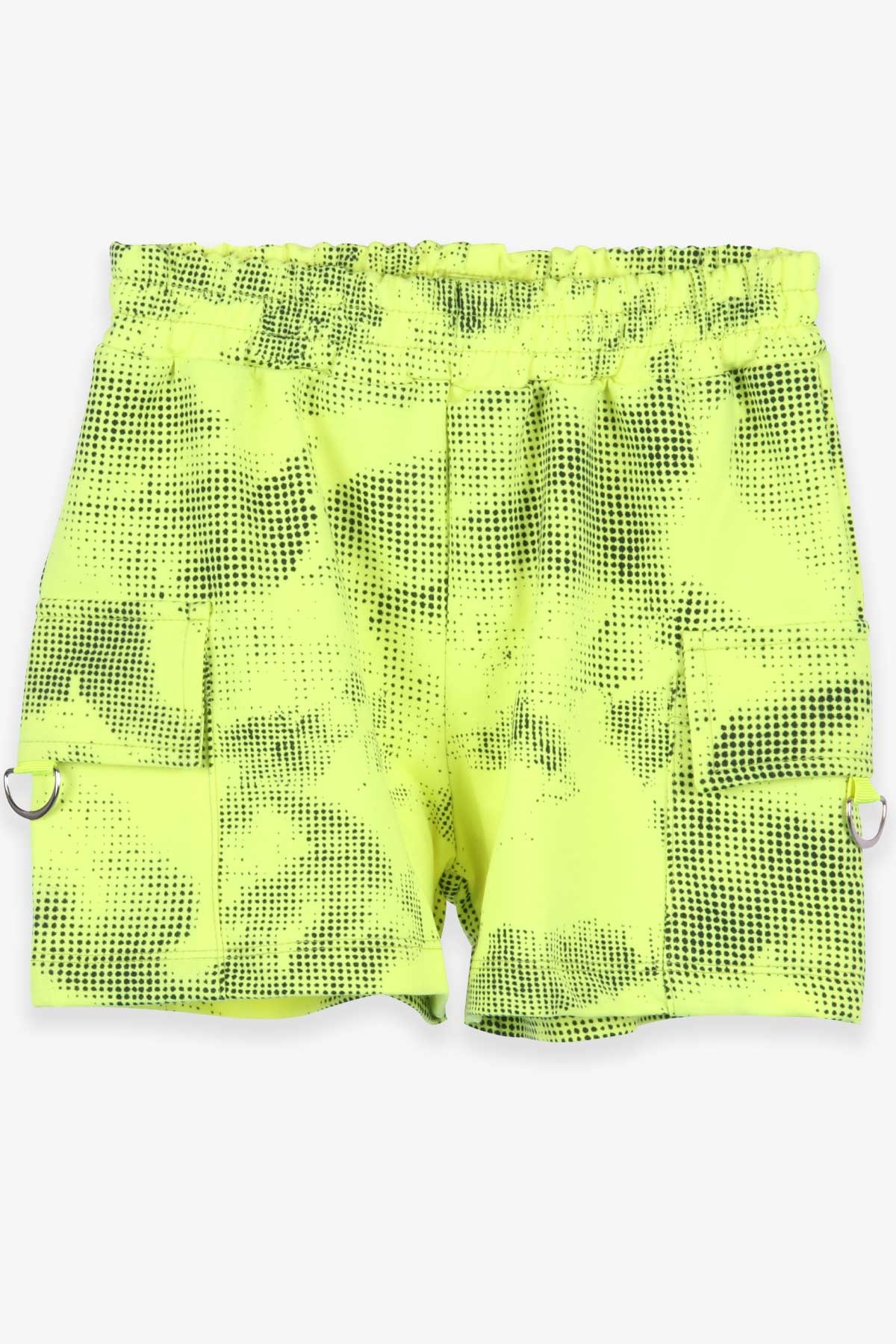 Breeze Kız Çocuk Şort Yanları Cepli Neon Yeşil (8-14 Yaş)