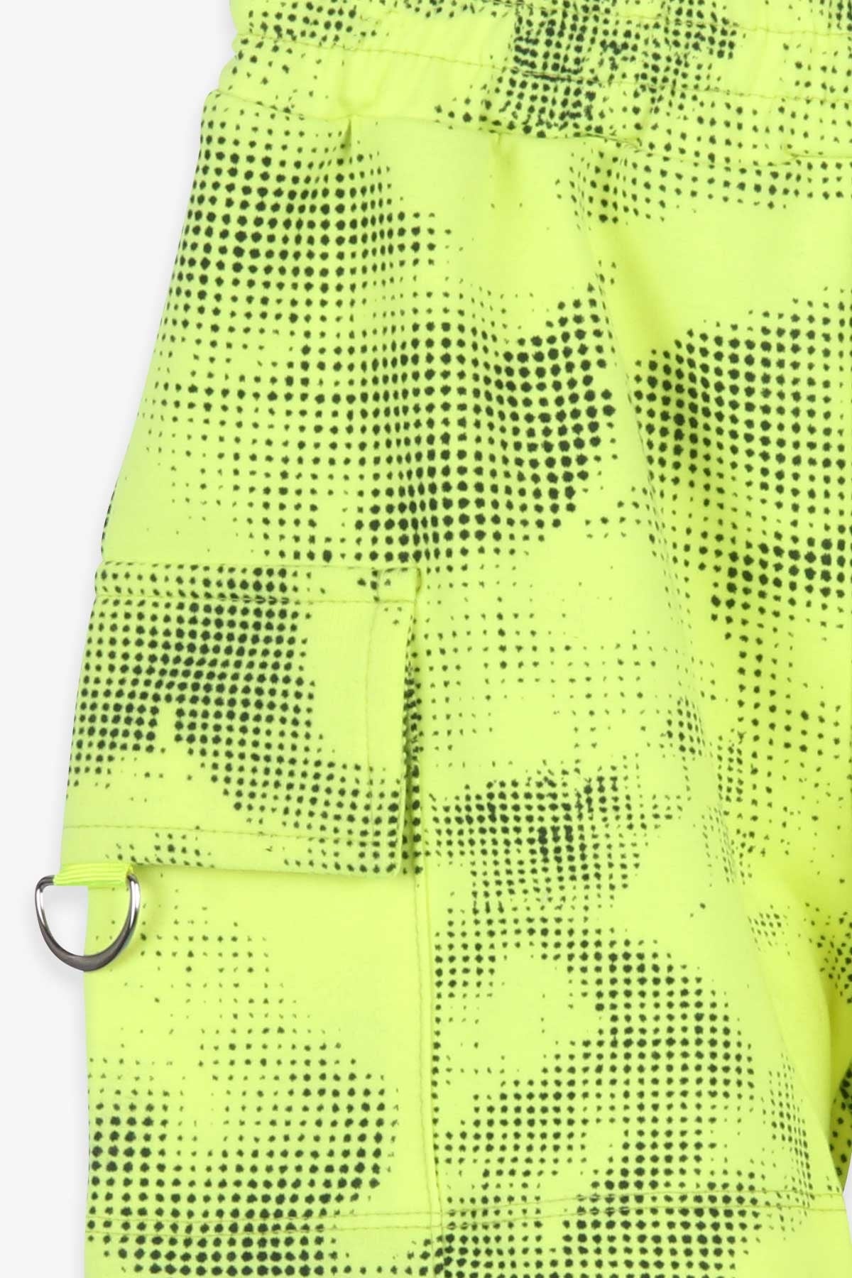 Breeze Kız Çocuk Şort Yanları Cepli Neon Yeşil (8-14 Yaş)