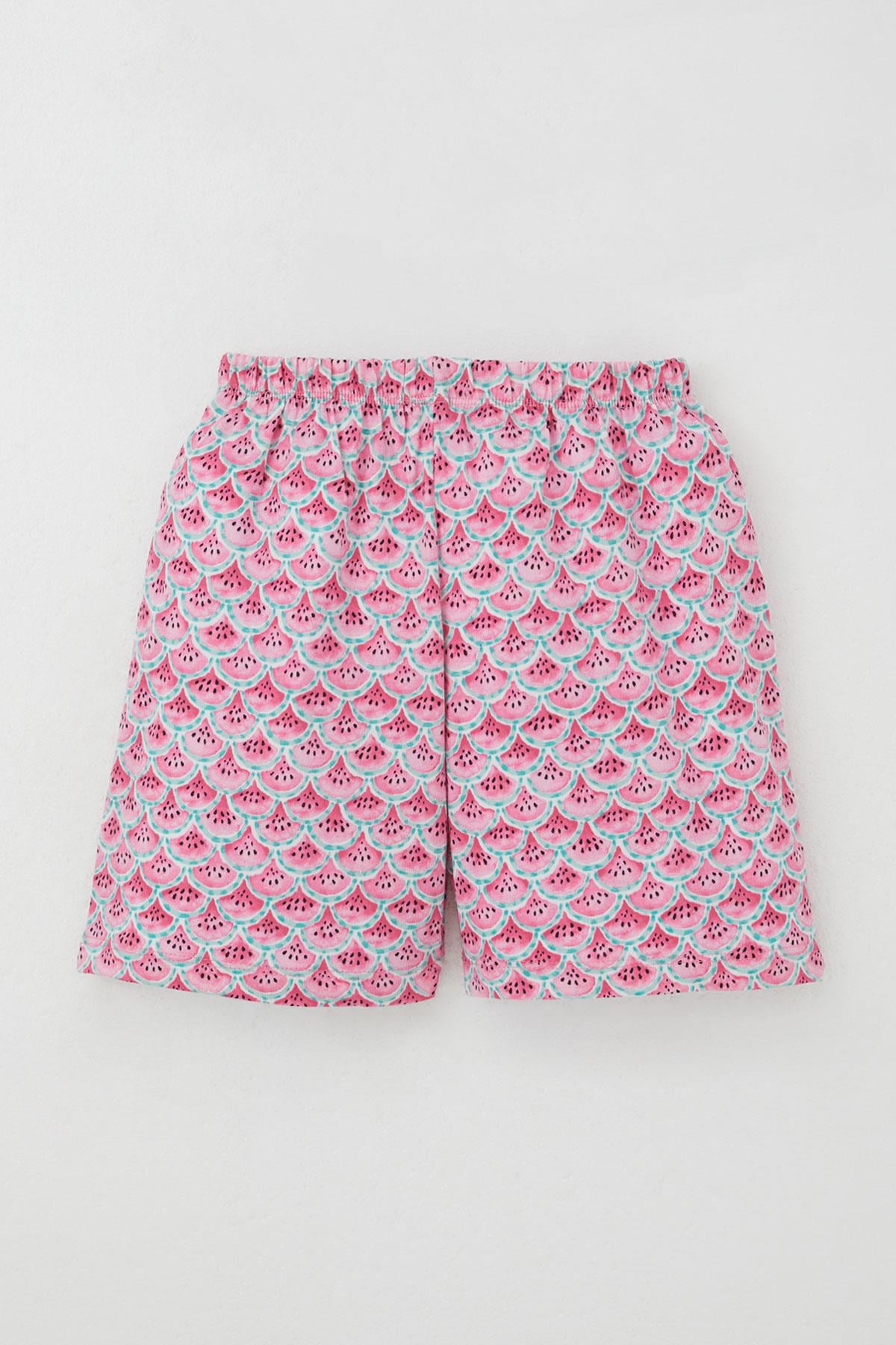 Breeze Kız Çocuk Şortlu Pijama Takım Karpuz Dilim Desenli Pembe (9-14 Yaş)