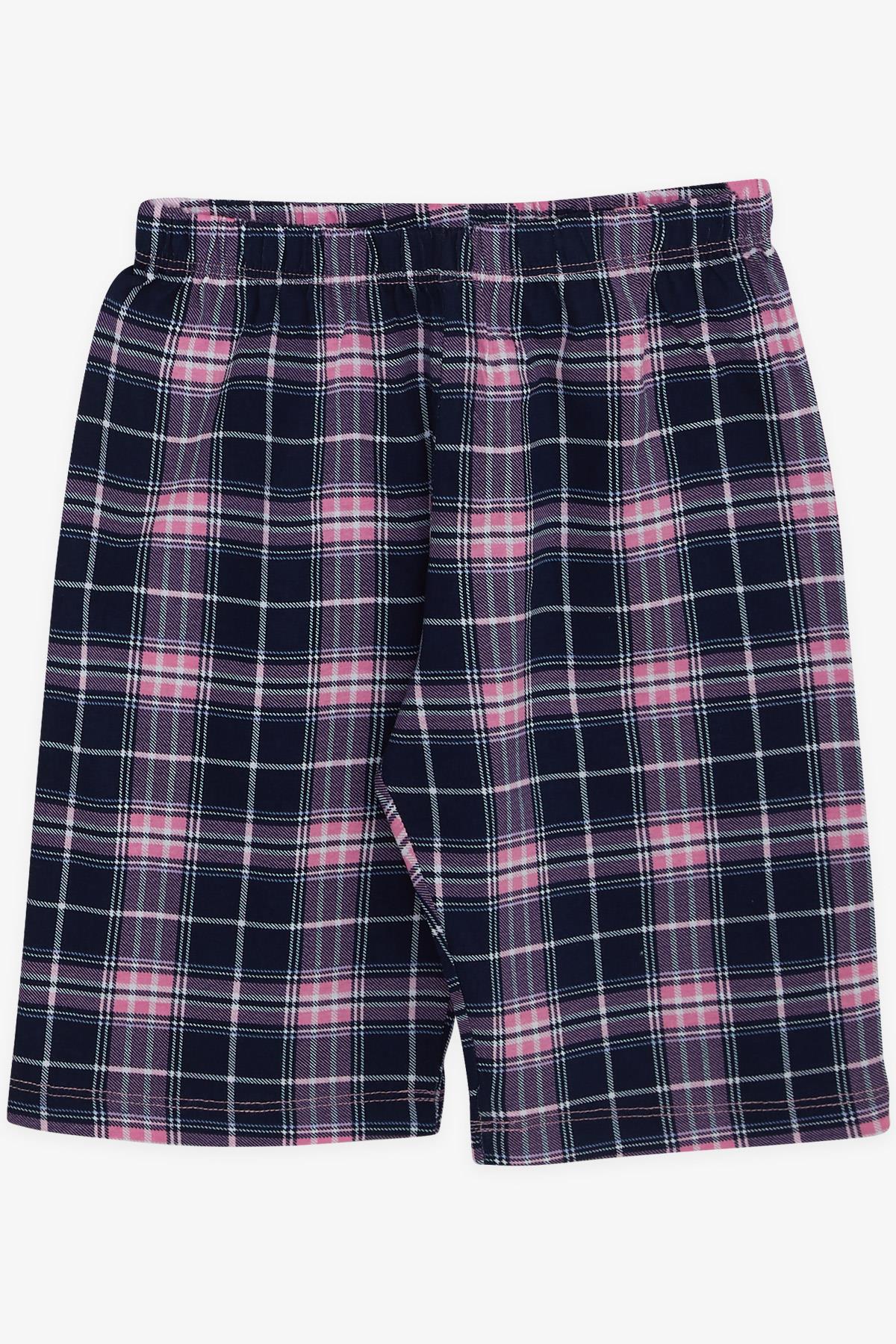 Breeze Kız Çocuk Şortlu Pijama Takımı Ekose Desenli Karışık Renk (10-14 Yaş)