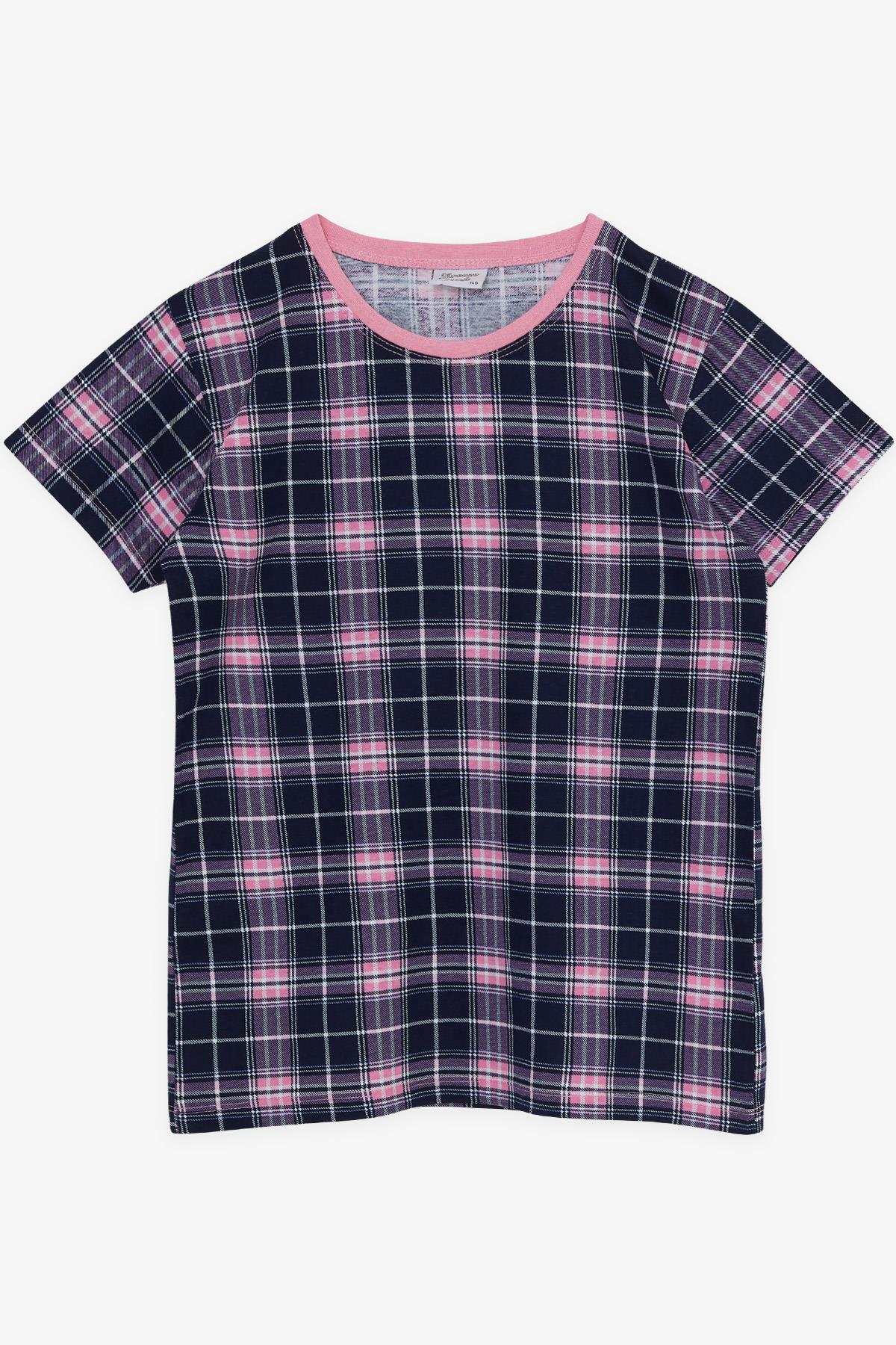 Breeze Kız Çocuk Şortlu Pijama Takımı Ekose Desenli Karışık Renk (10-14 Yaş)