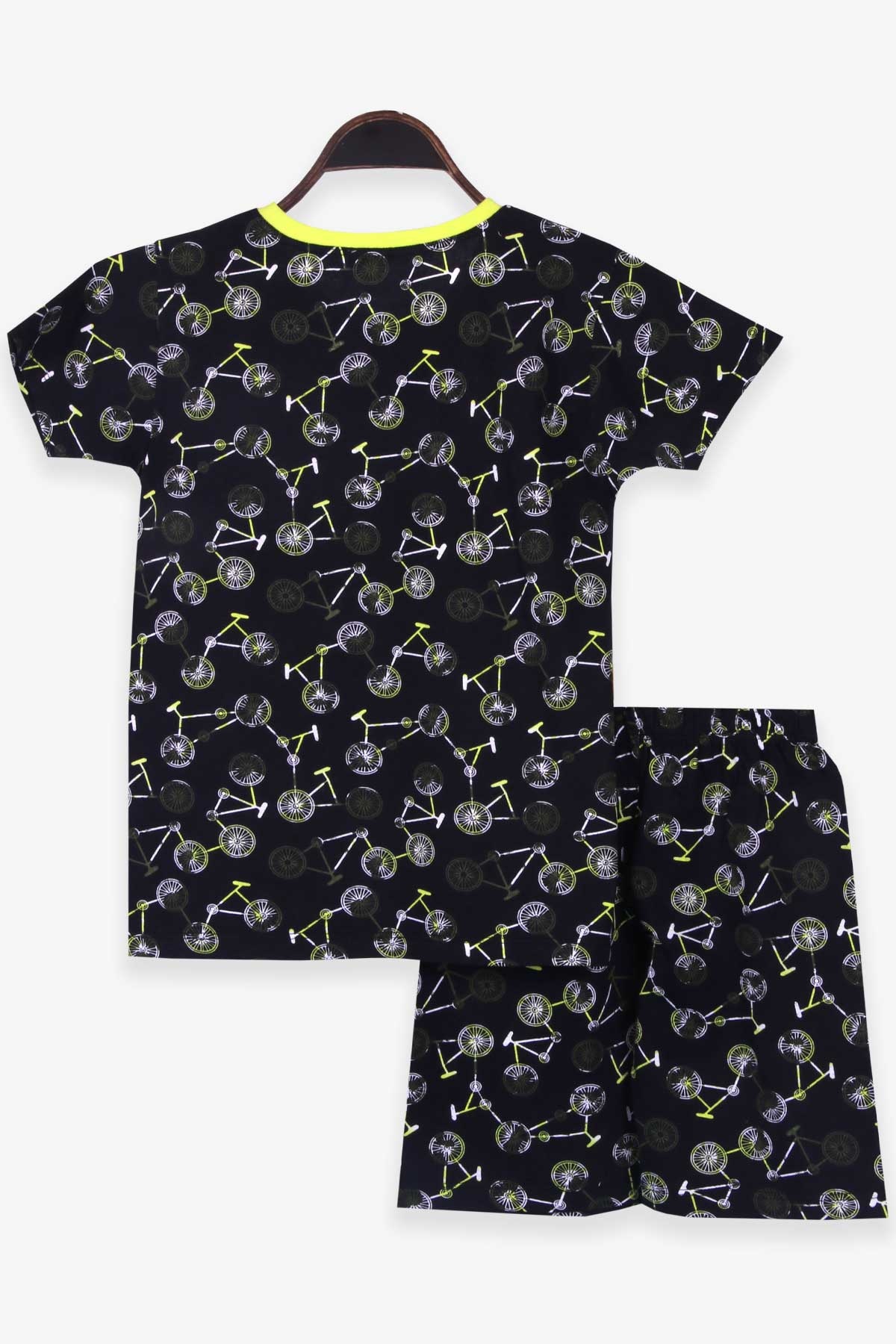 Breeze Kız Çocuk Şortlu Pijama Takımı Bisikletli Siyah (9-12 Yaş)
