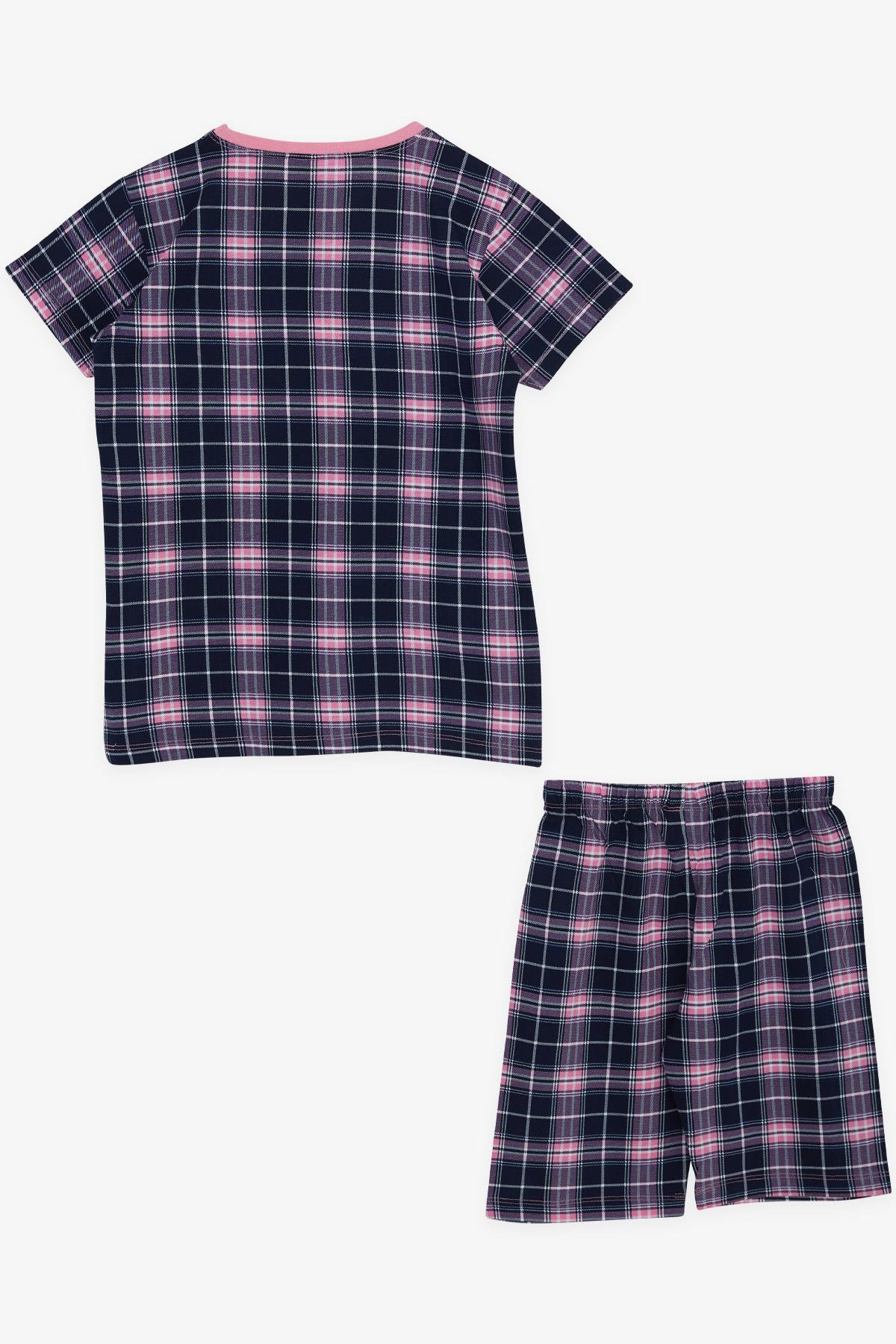 Breeze Kız Çocuk Şortlu Pijama Takımı Ekose Desenli Karışık Renk (10-14 Yaş)