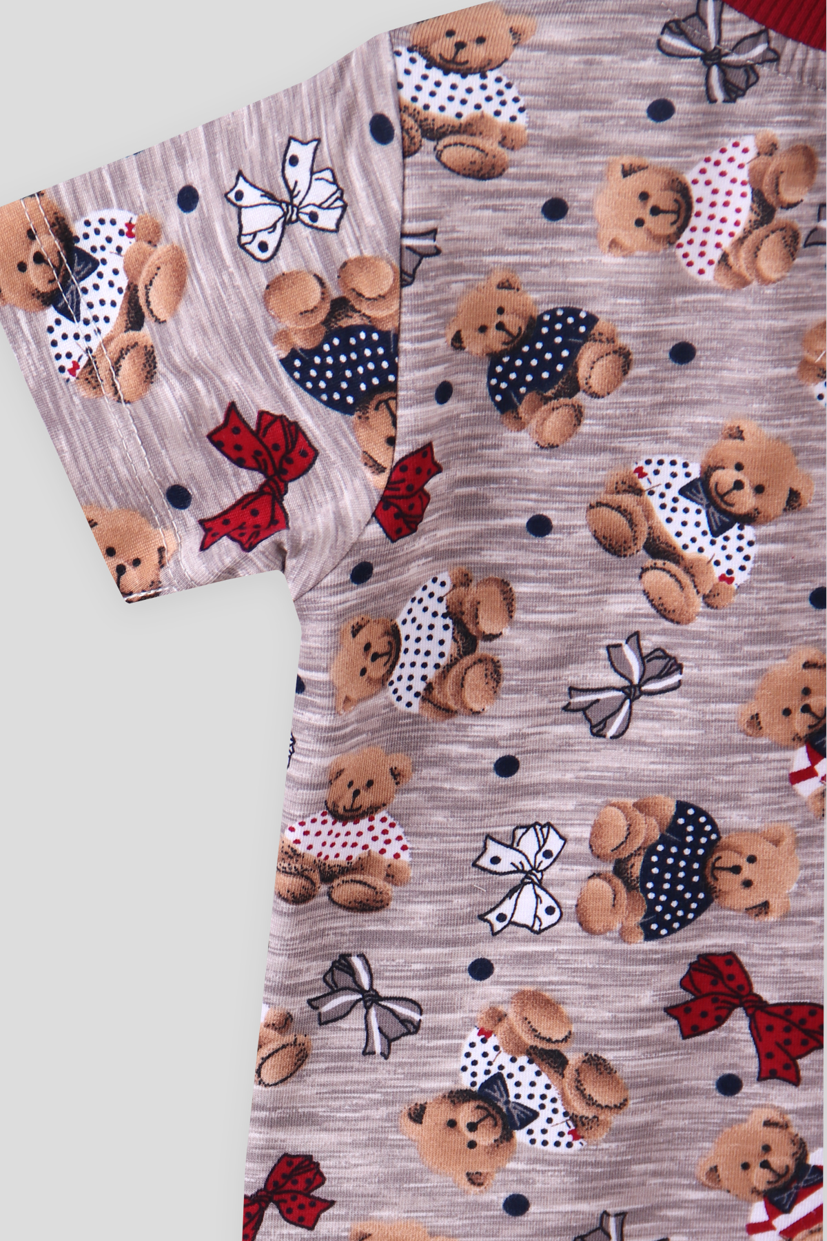 Breeze Kız Çocuk Şortlu Pijama Takımı Ayıcıklı Kahverengi (2-6 Yaş)