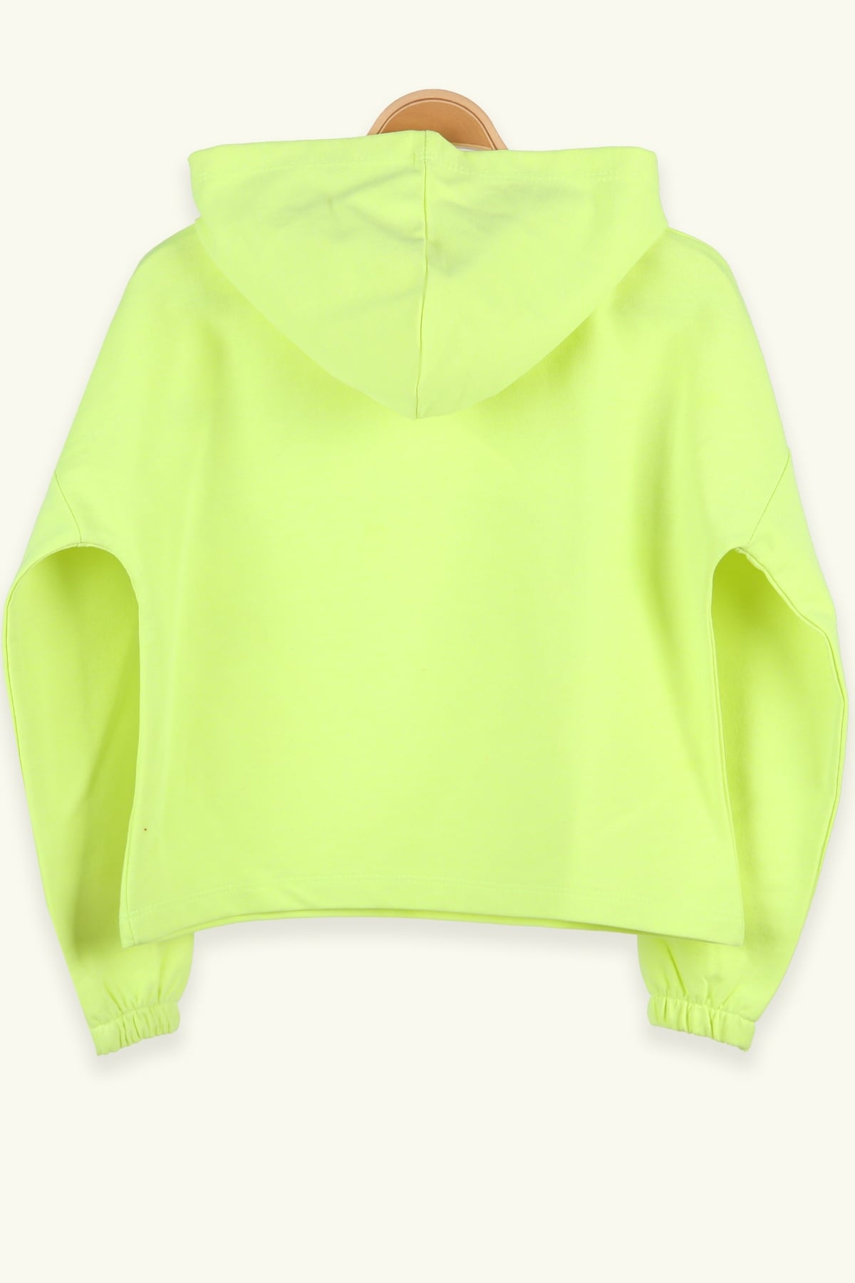 Breeze Kız Çocuk Sweat Göbek Üstü Kapüşonlu Neon Yeşil (8-14 Yaş)