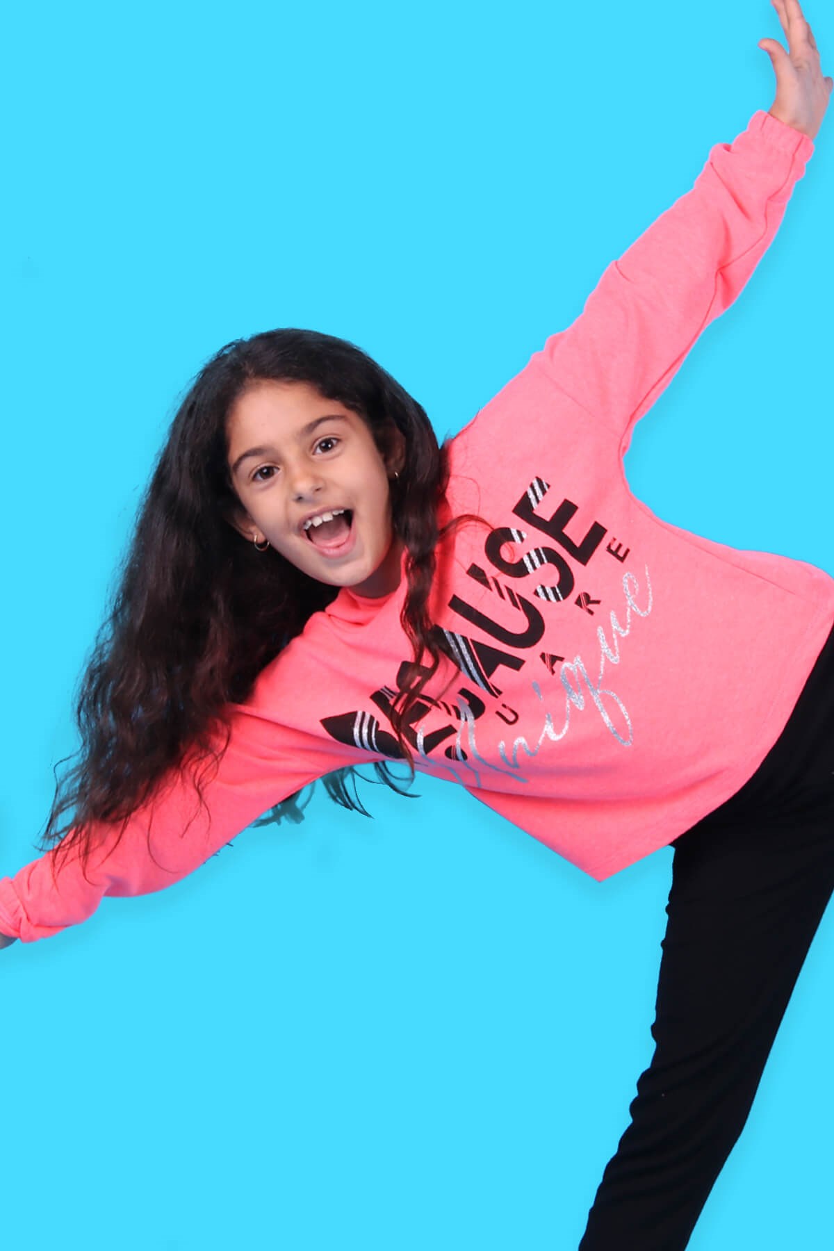Breeze Kız Çocuk Sweat Göbek Üstü Kapüşonlu Mercan (8-14 Yaş)