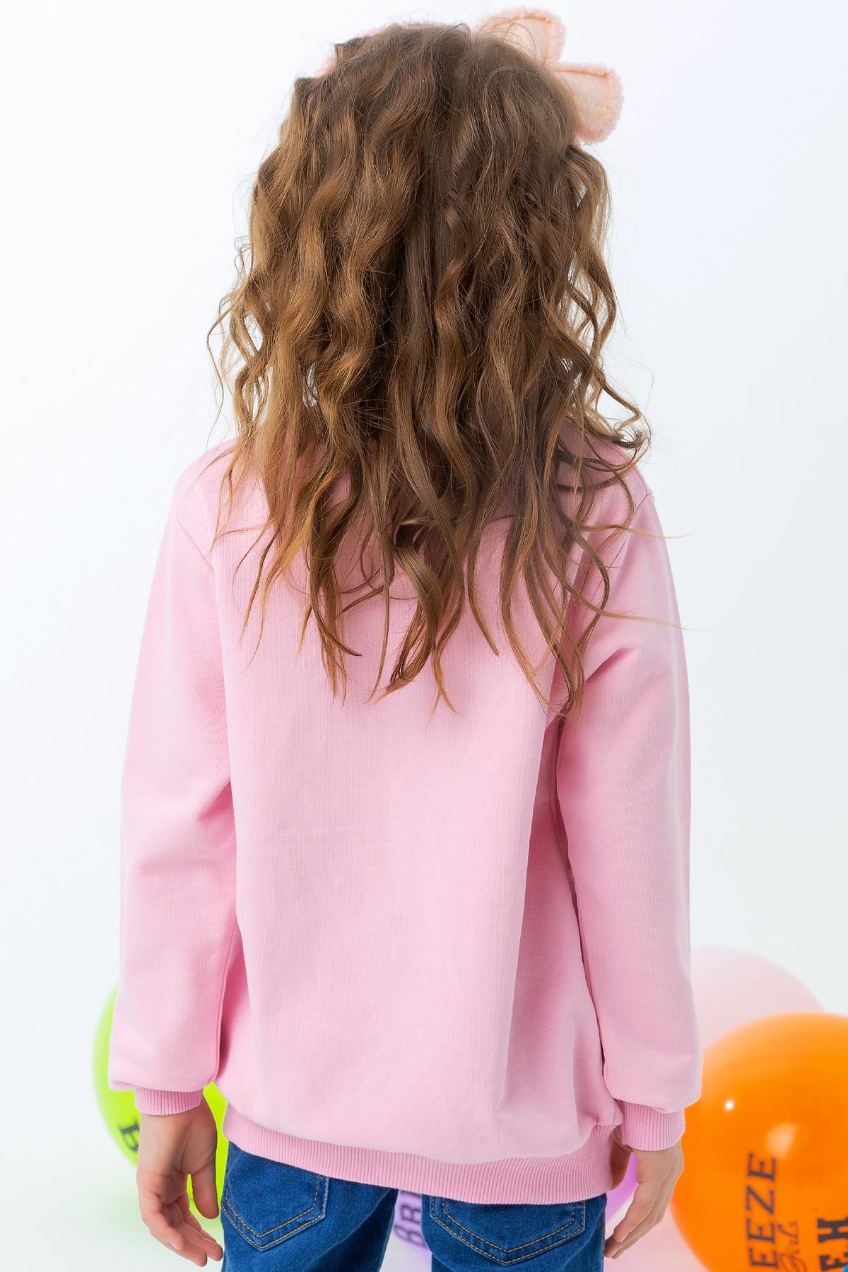 Breeze Kız Çocuk Sweat Kuğu Baskılı Pudra Pembe (2-6 Yaş)