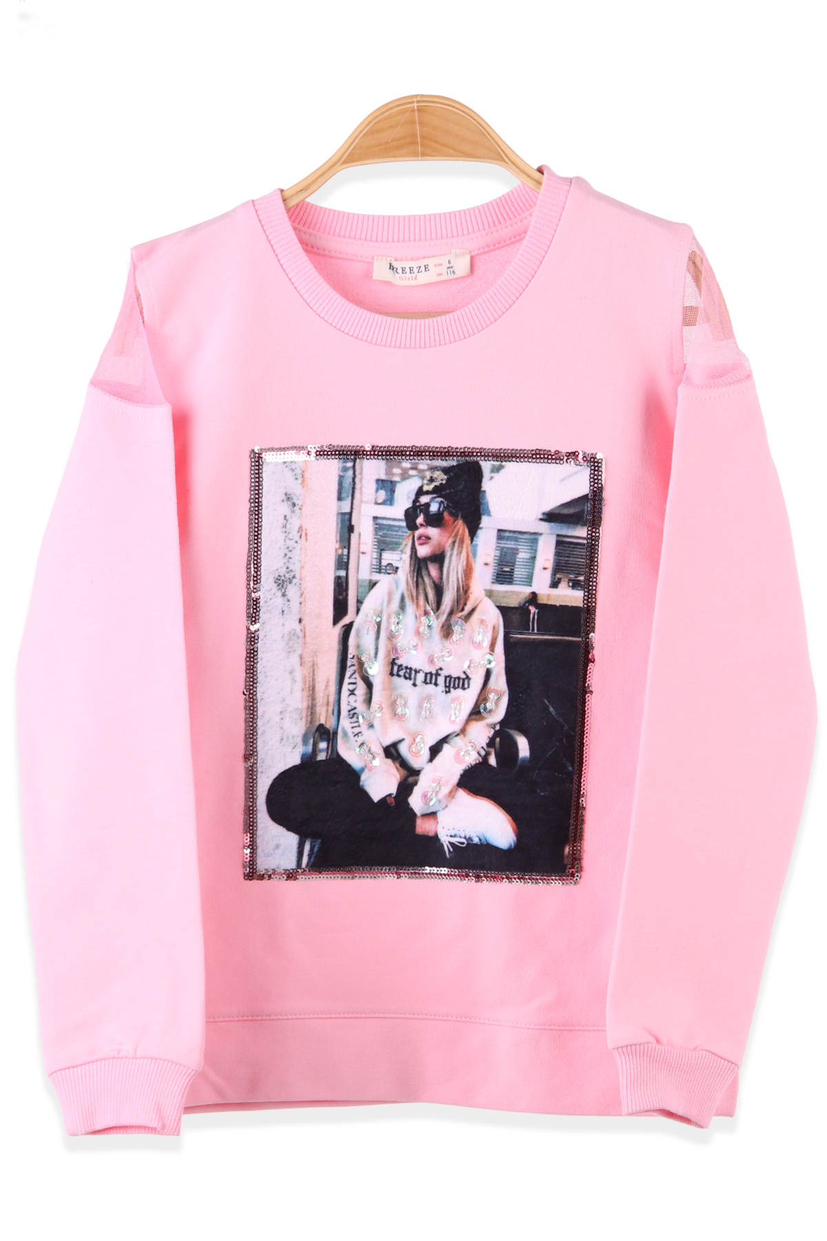 BREEZE Kız Çocuk Sweat Pullu Pembe (6-12 Yaş)
