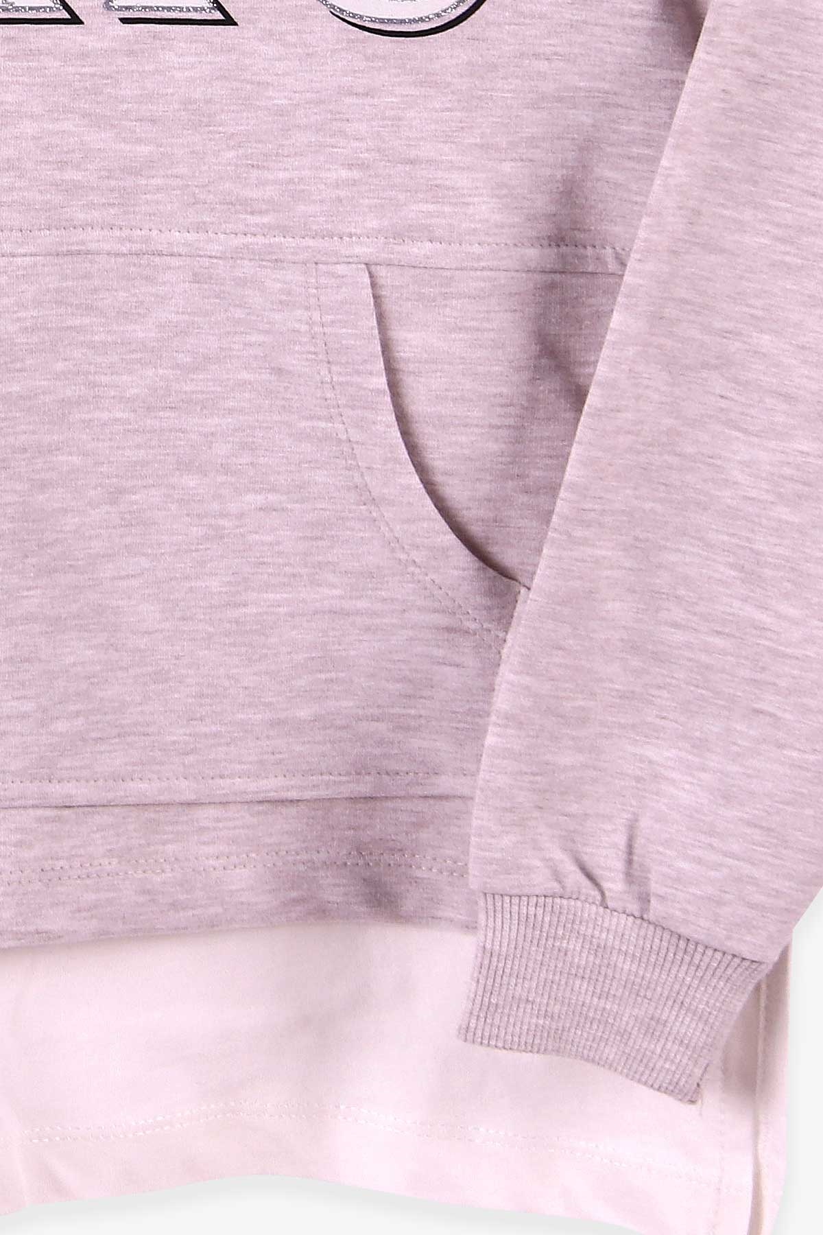 Breeze Kız Çocuk Sweatshirt Altı Tişörtlü Bej Melanj (8-14 Yaş)