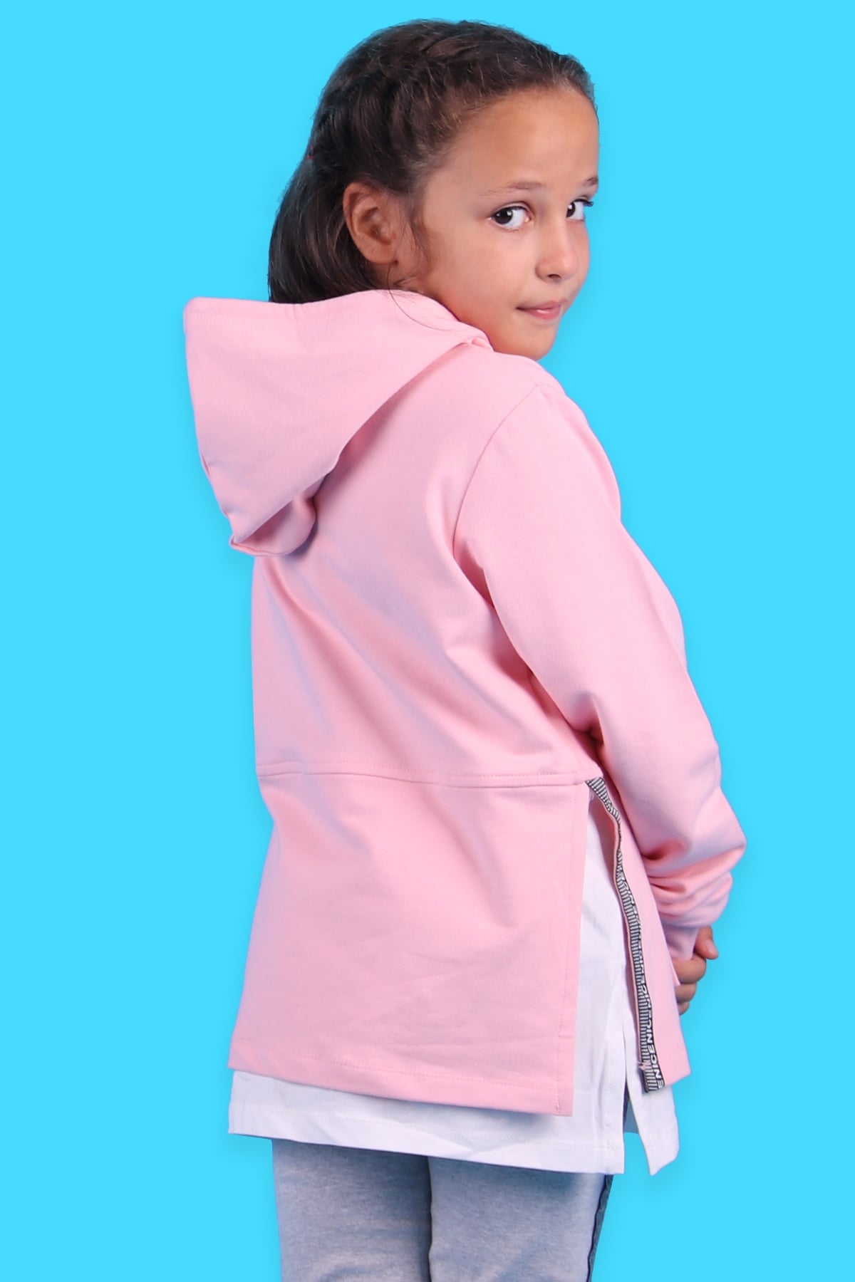 Breeze Kız Çocuk Sweatshirt Altı Tişörtlü Pudra (8-14 Yaş)