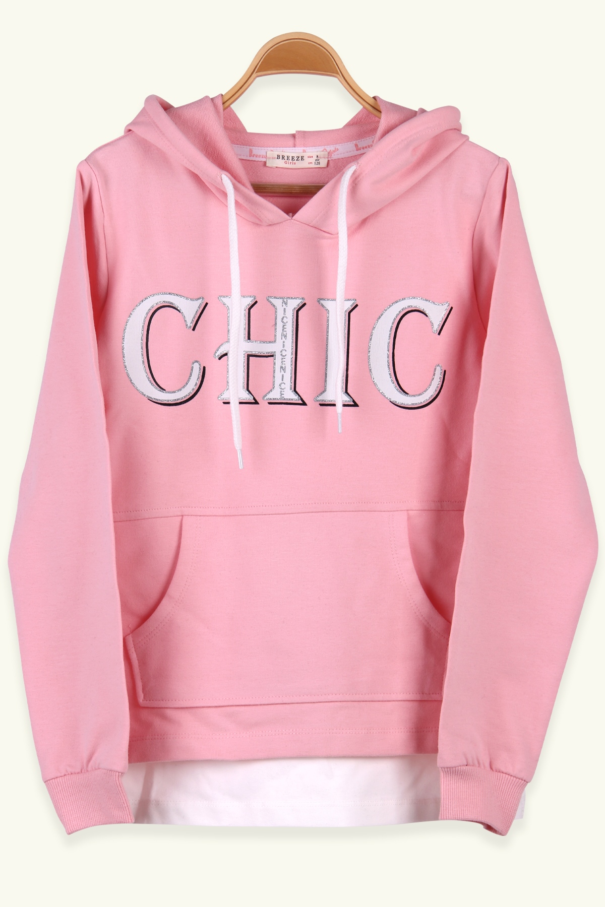 Breeze Kız Çocuk Sweatshirt Altı Tişörtlü Pudra (8-14 Yaş)