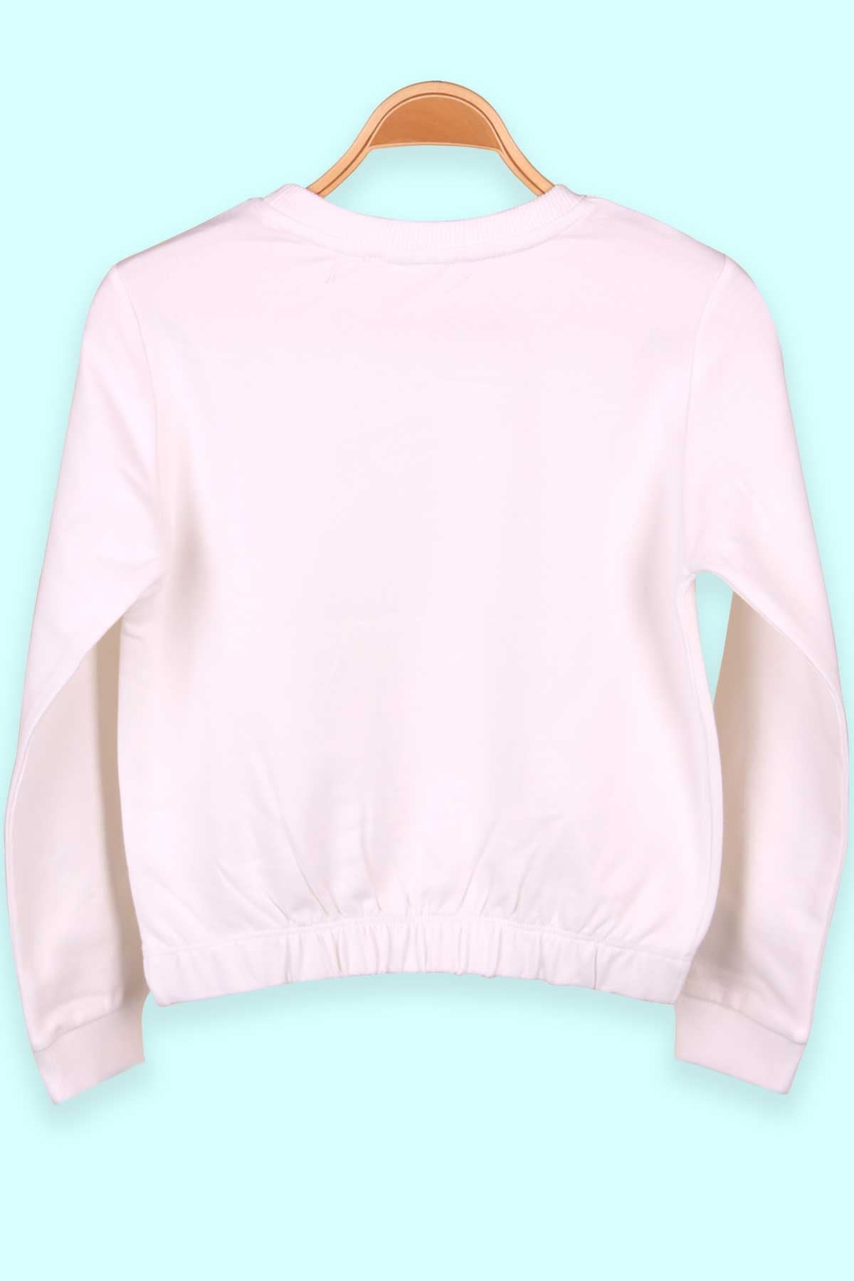 Breeze Kız Çocuk Sweatshirt Avokado Baskılı Ekru (5-10 Yaş)