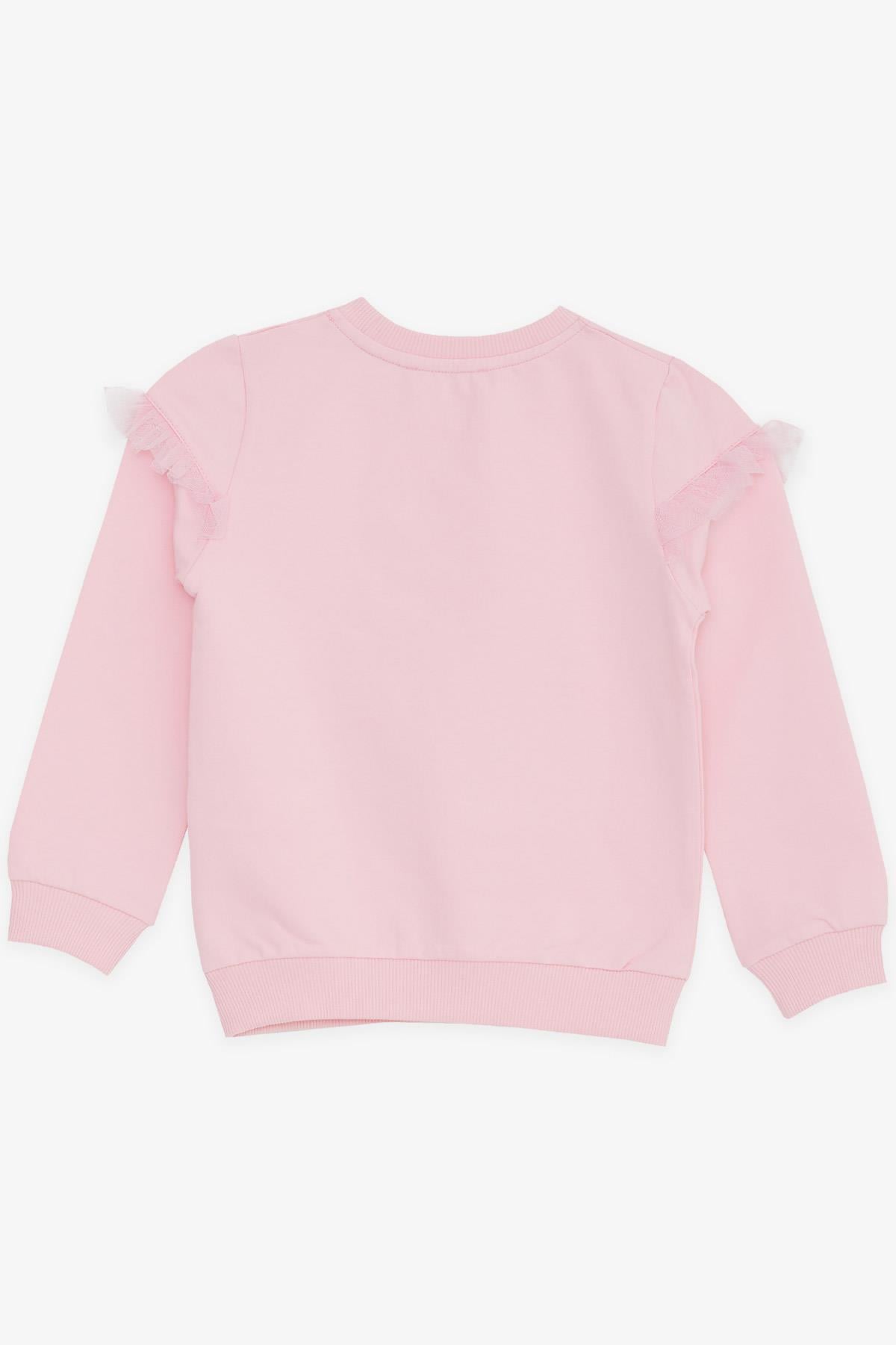 Breeze Kız Çocuk Sweatshirt Ayıcık Baskılı Pembe (1-4 Yaş)