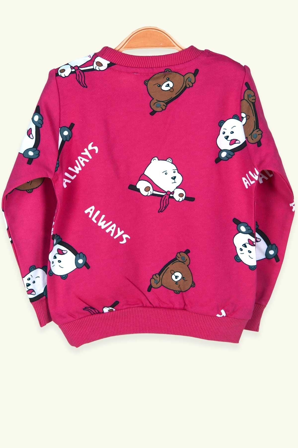 Breeze Kız Çocuk Sweatshirt Ayıcıklı Fuşya (1.5-5 Yaş)