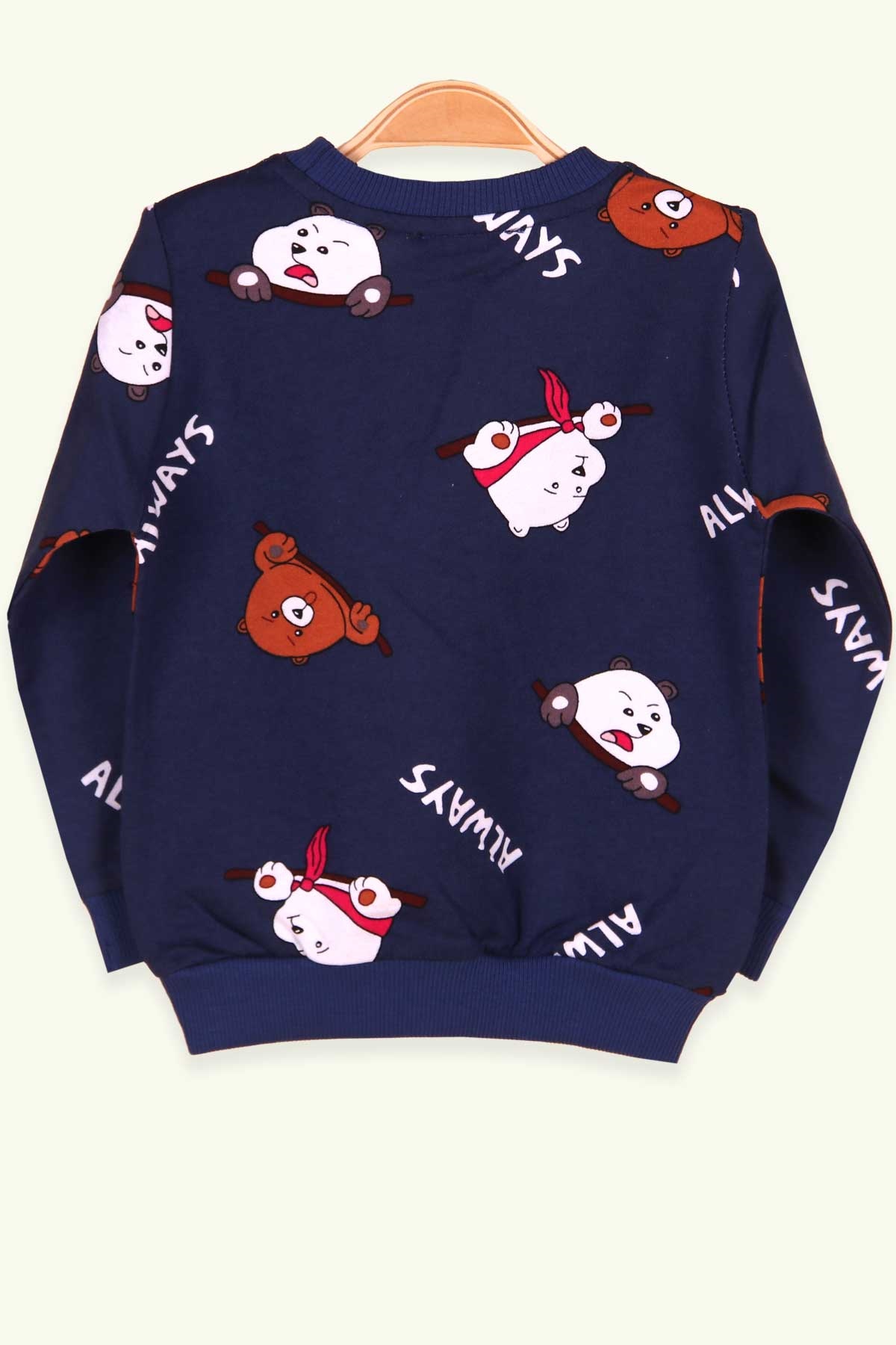 Breeze Kız Çocuk Sweatshirt Ayıcıklı Lacivert (1.5-5 Yaş)