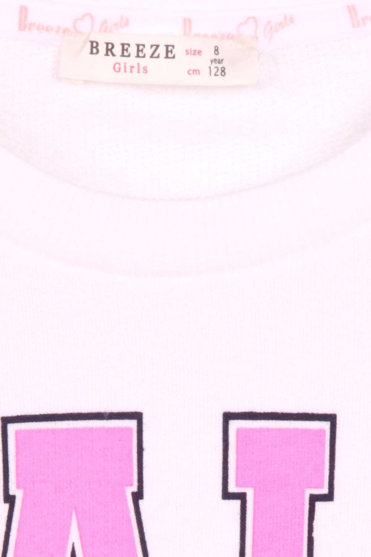Breeze Kız Çocuk Sweatshirt Baskılı Ekru (8-14 Yaş)
