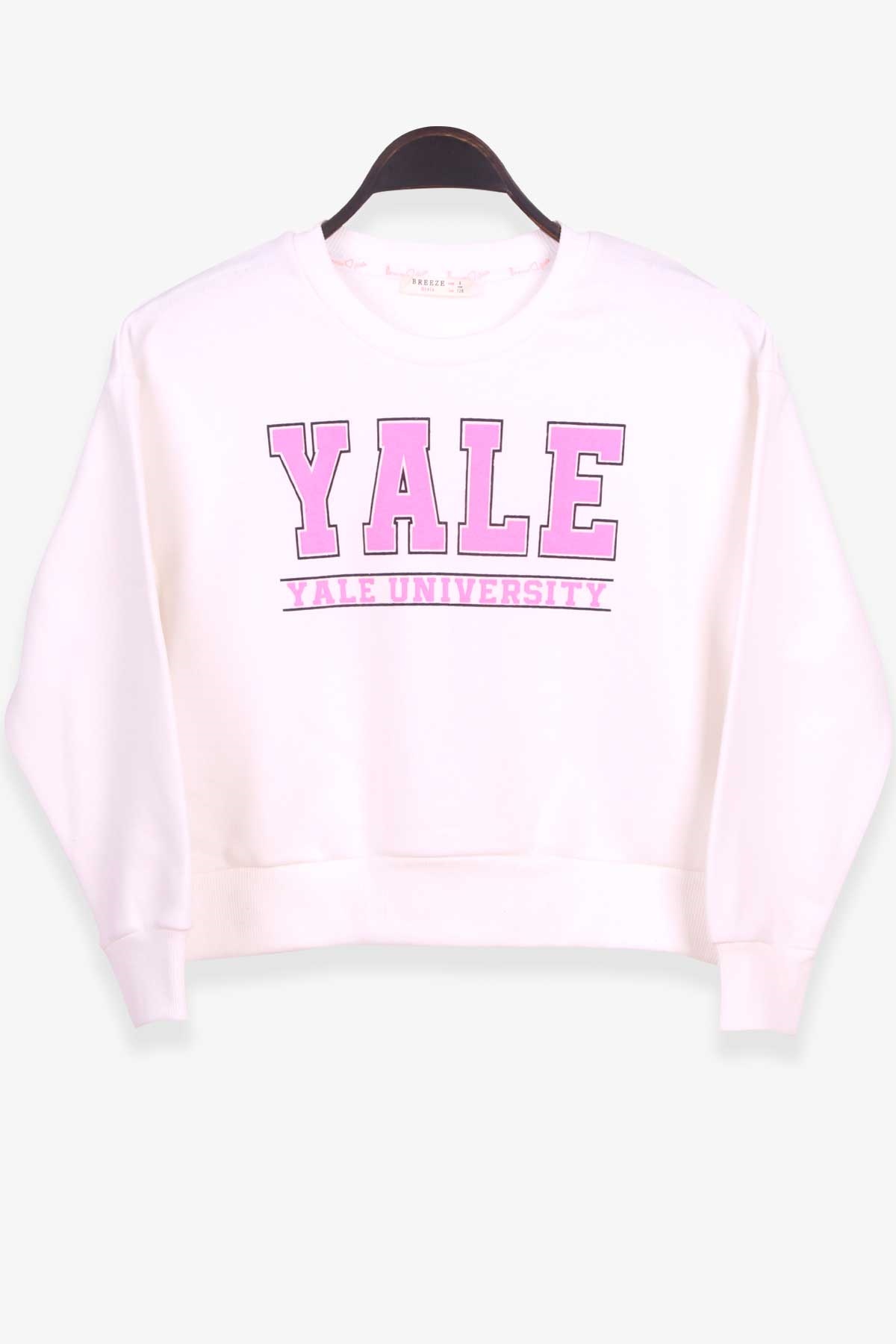 Breeze Kız Çocuk Sweatshirt Baskılı Ekru (8-14 Yaş)