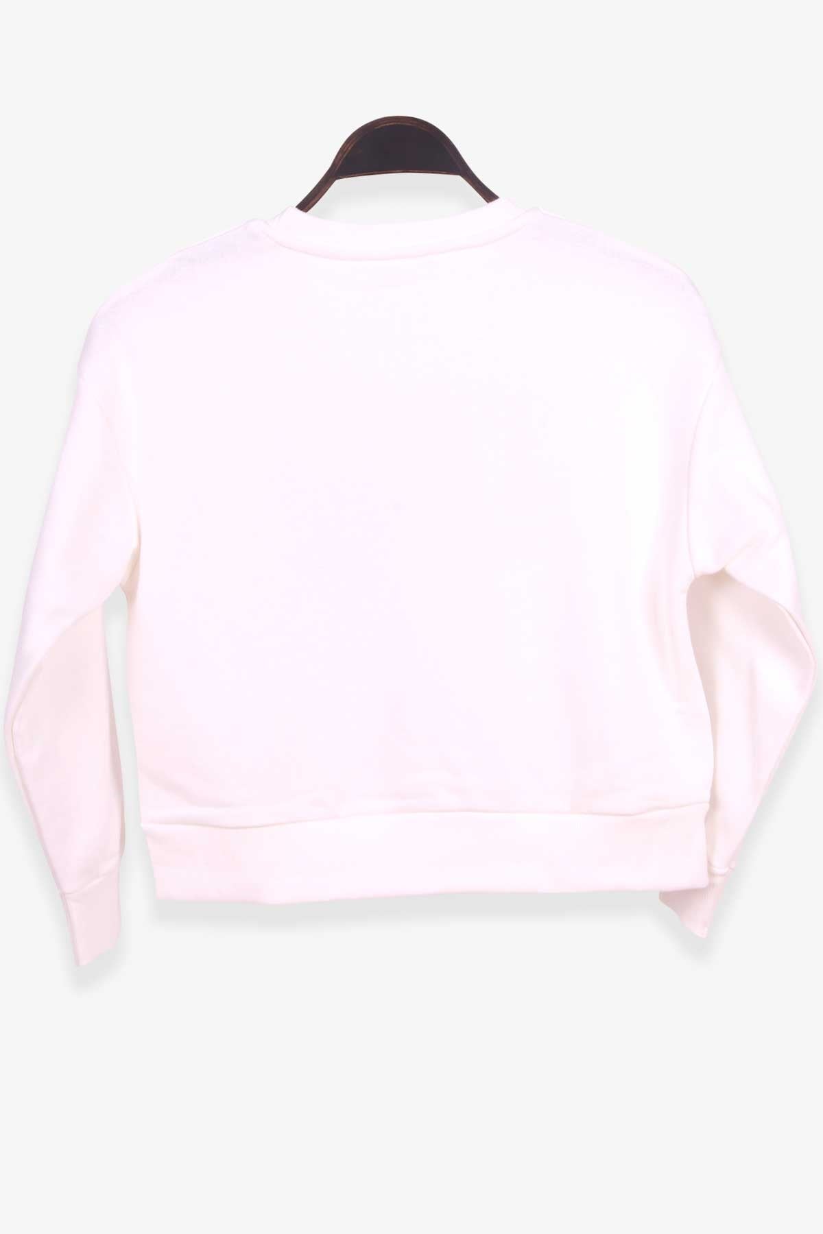 Breeze Kız Çocuk Sweatshirt Baskılı Ekru (8-14 Yaş)