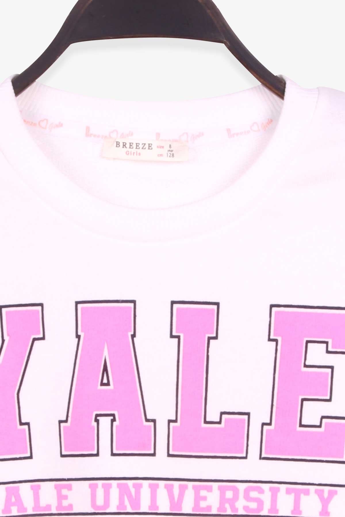 Breeze Kız Çocuk Sweatshirt Baskılı Ekru (8-14 Yaş)