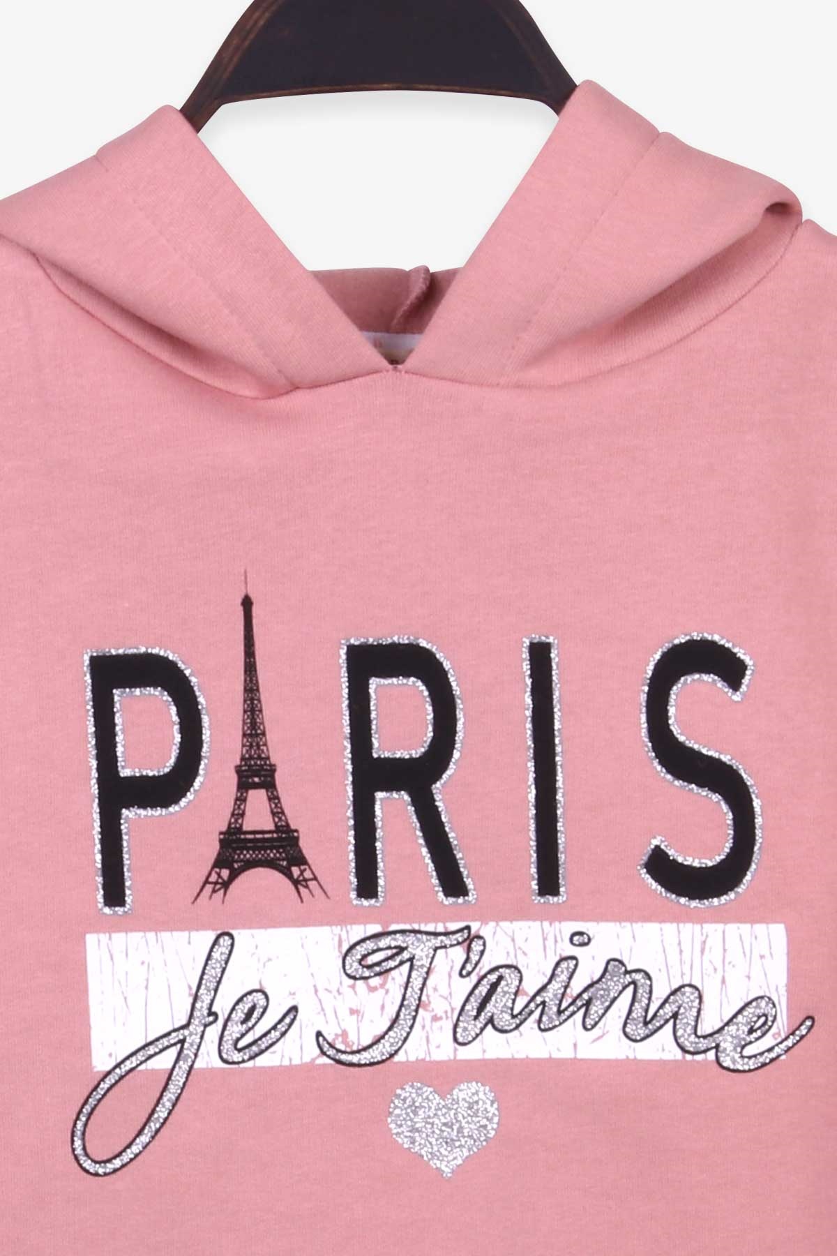 Breeze Kız Çocuk Sweatshirt Baskılı Kapüşonlu Gülkurusu (5-10 Yaş)