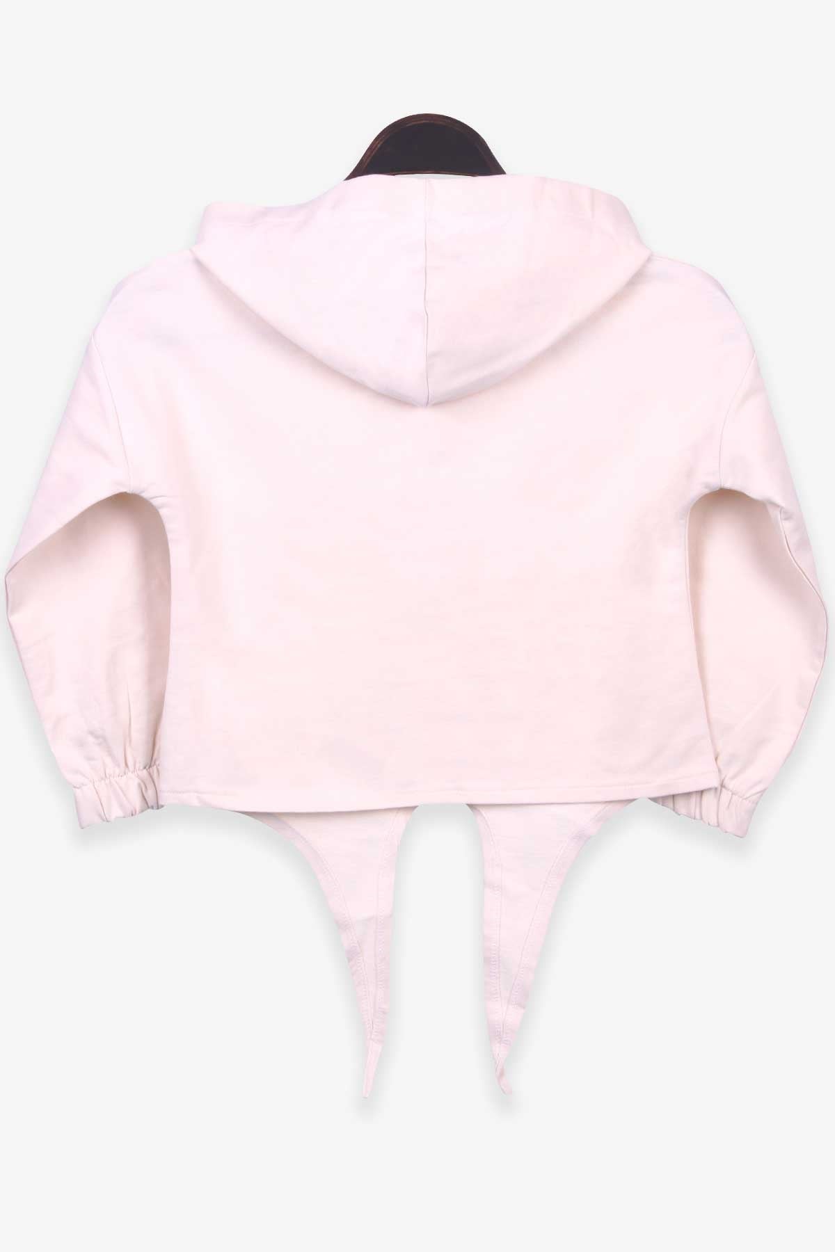 Breeze Kız Çocuk Sweatshirt Baskılı Kapüşonlu Krem (5-10 Yaş)
