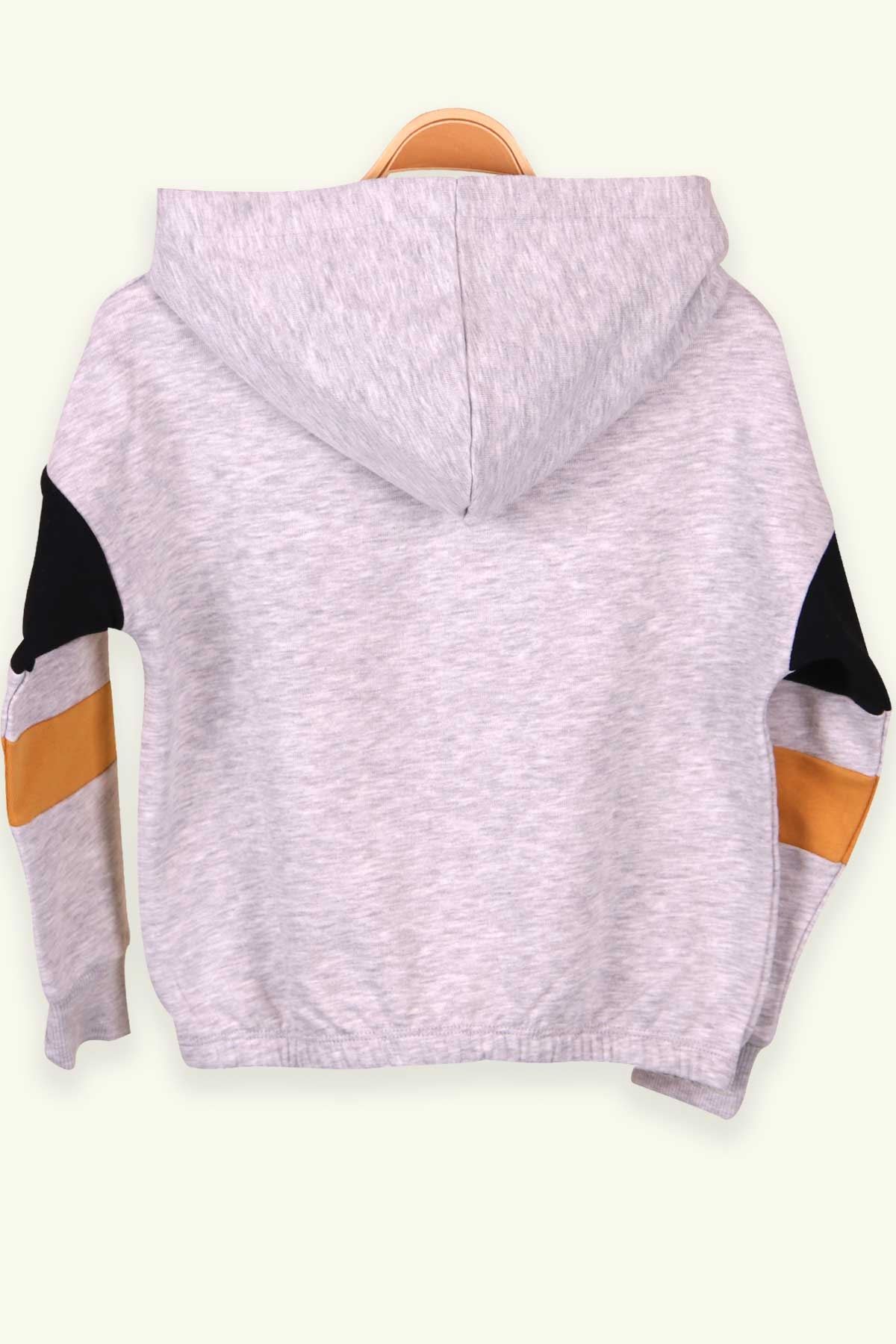 Breeze Kız Çocuk Sweatshirt Baskılı Kapüşonlu Açık Gri (6-14 Yaş)