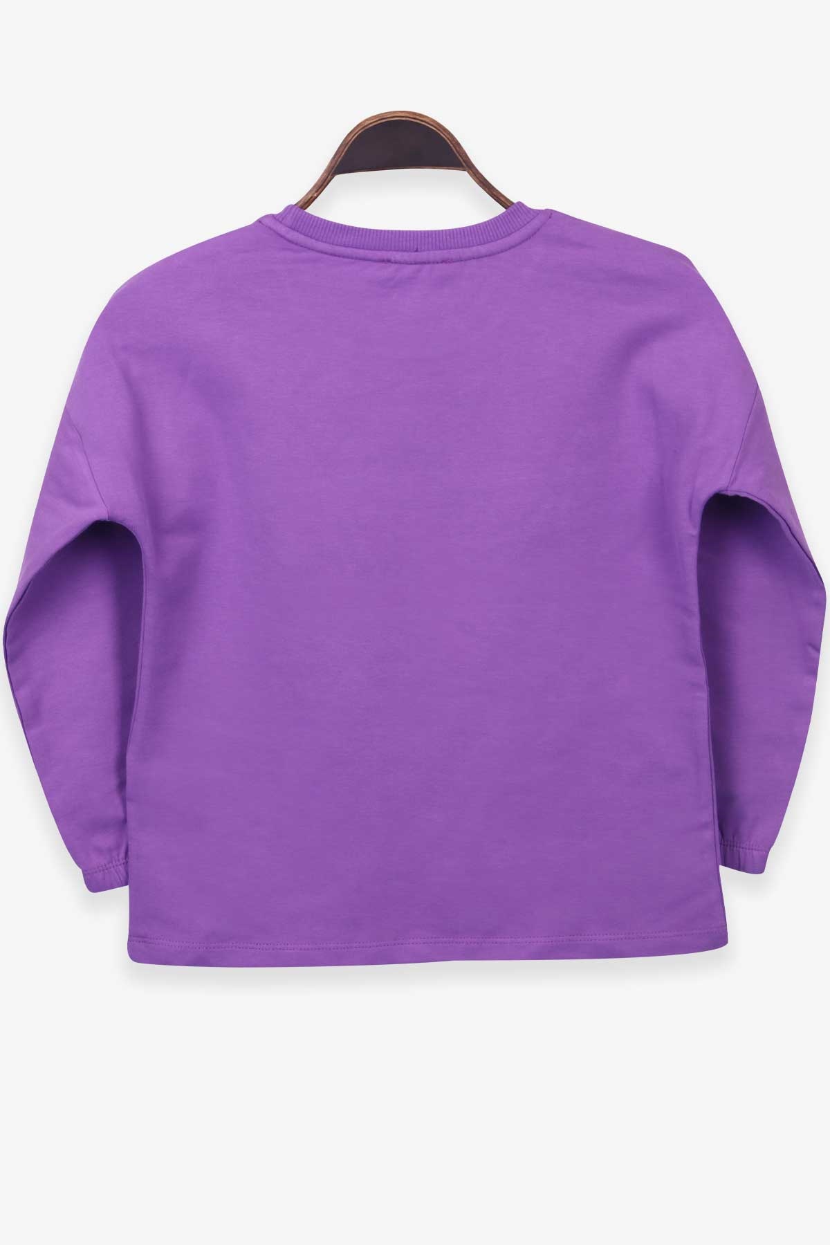 Breeze Kız Çocuk Sweatshirt Baskılı Mor (10-14 Yaş)