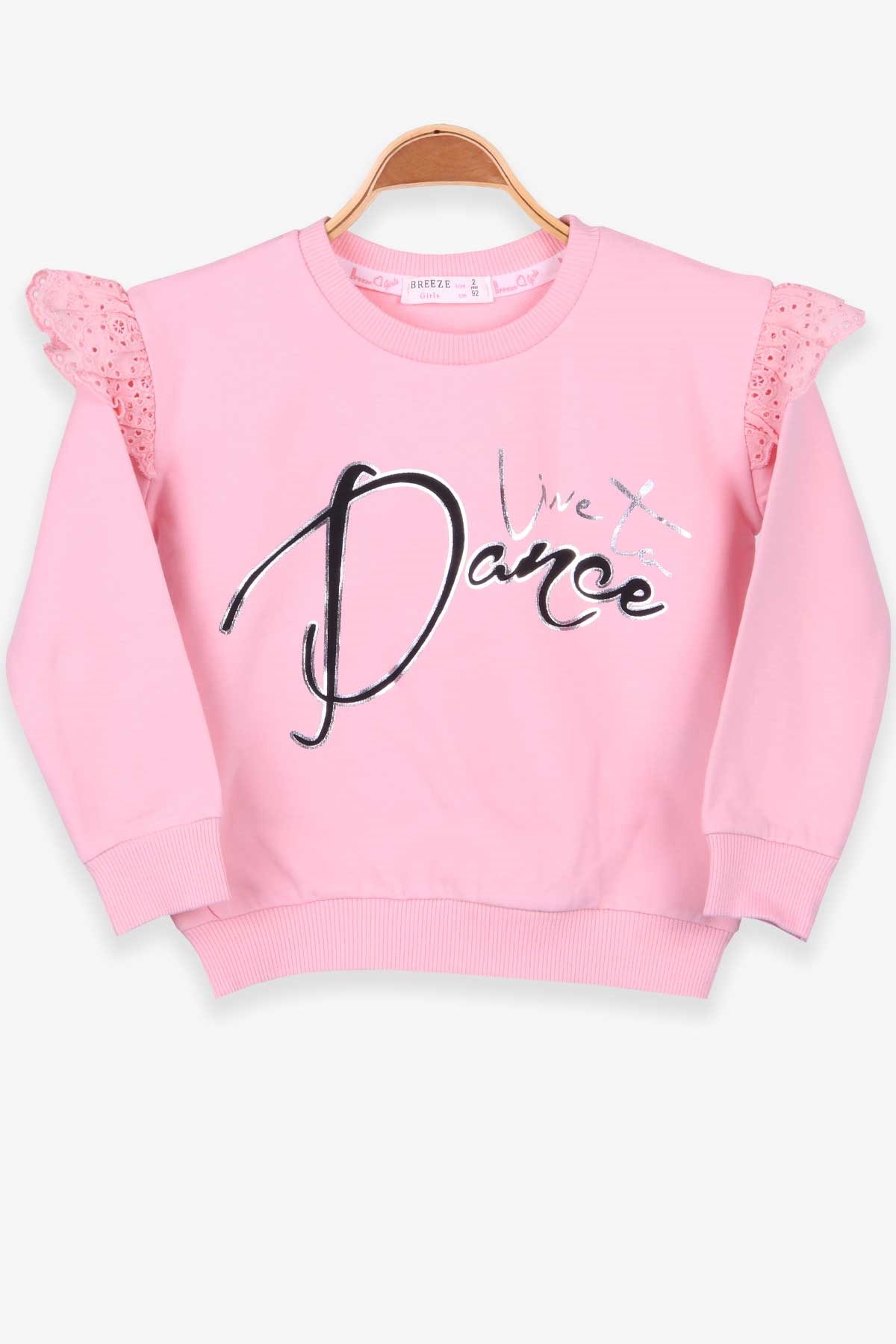 Breeze Kız Çocuk Sweatshirt Baskılı Pudra (2-6 Yaş)