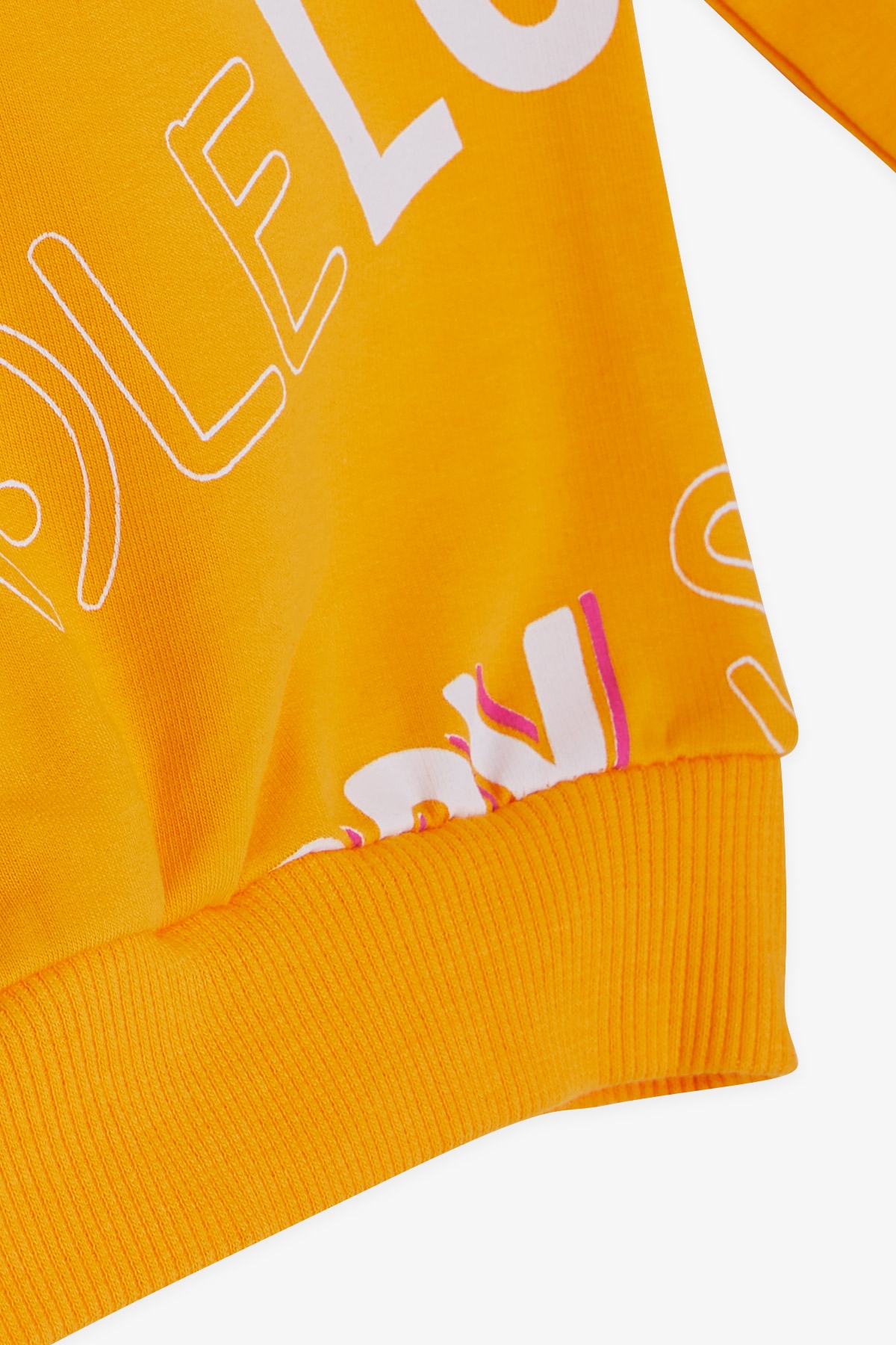 Breeze Kız Çocuk Sweatshirt Baskılı Pullu Hardal Sarı (5-10 Yaş)